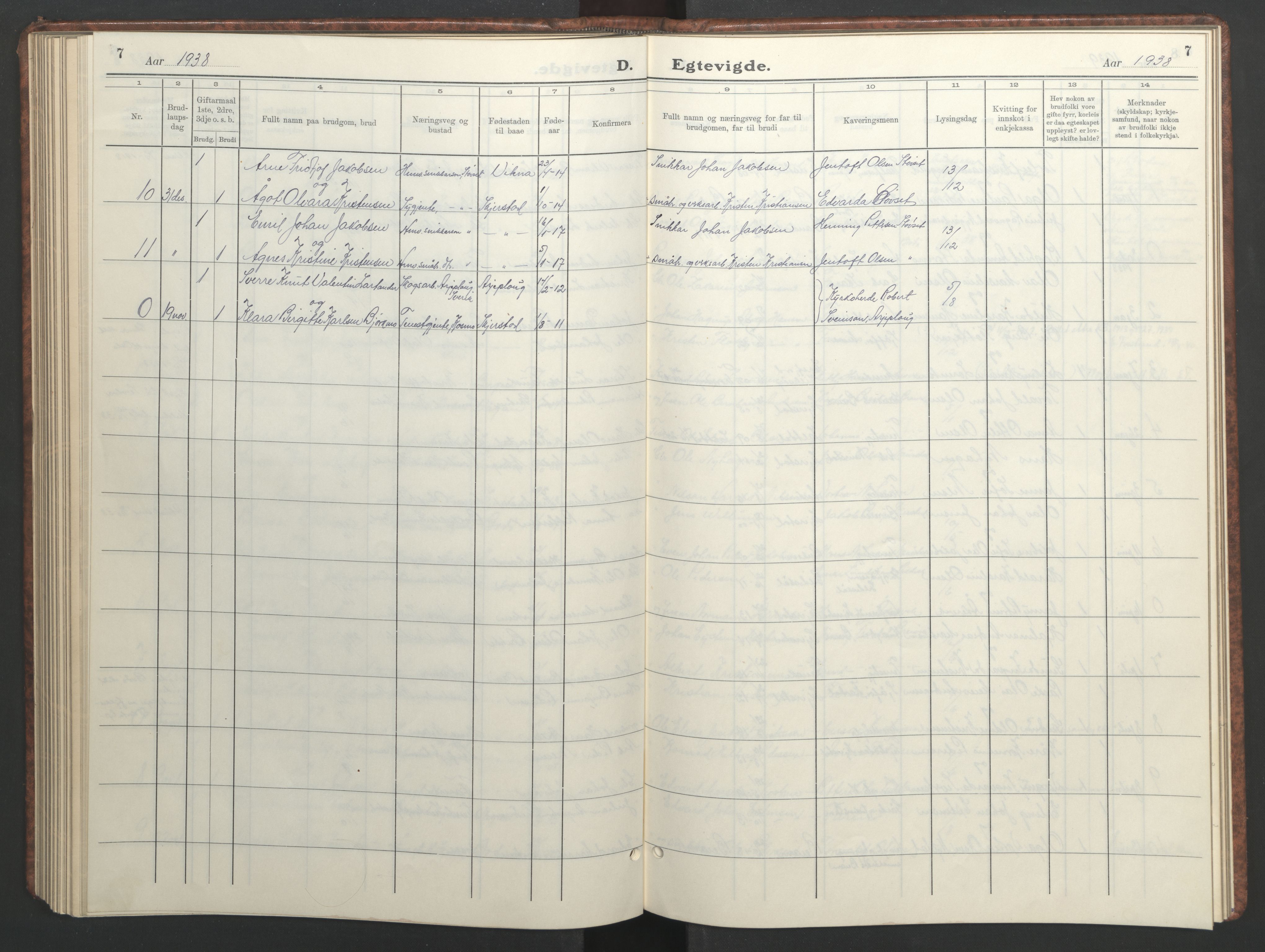 Ministerialprotokoller, klokkerbøker og fødselsregistre - Nordland, AV/SAT-A-1459/852/L0758: Parish register (copy) no. 852C09, 1935-1952, p. 7