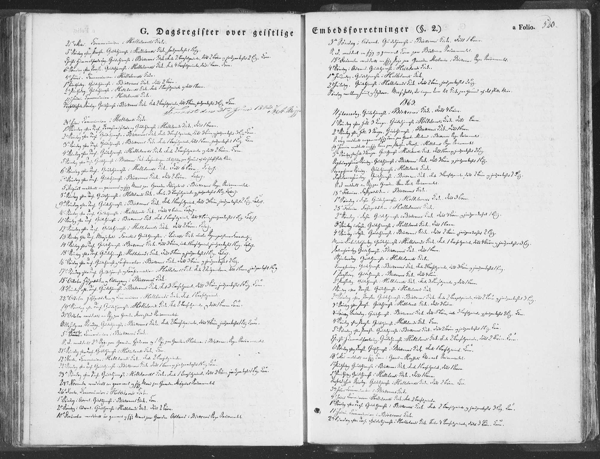 Helleland sokneprestkontor, SAST/A-101810: Parish register (official) no. A 6.2, 1834-1863, p. 530