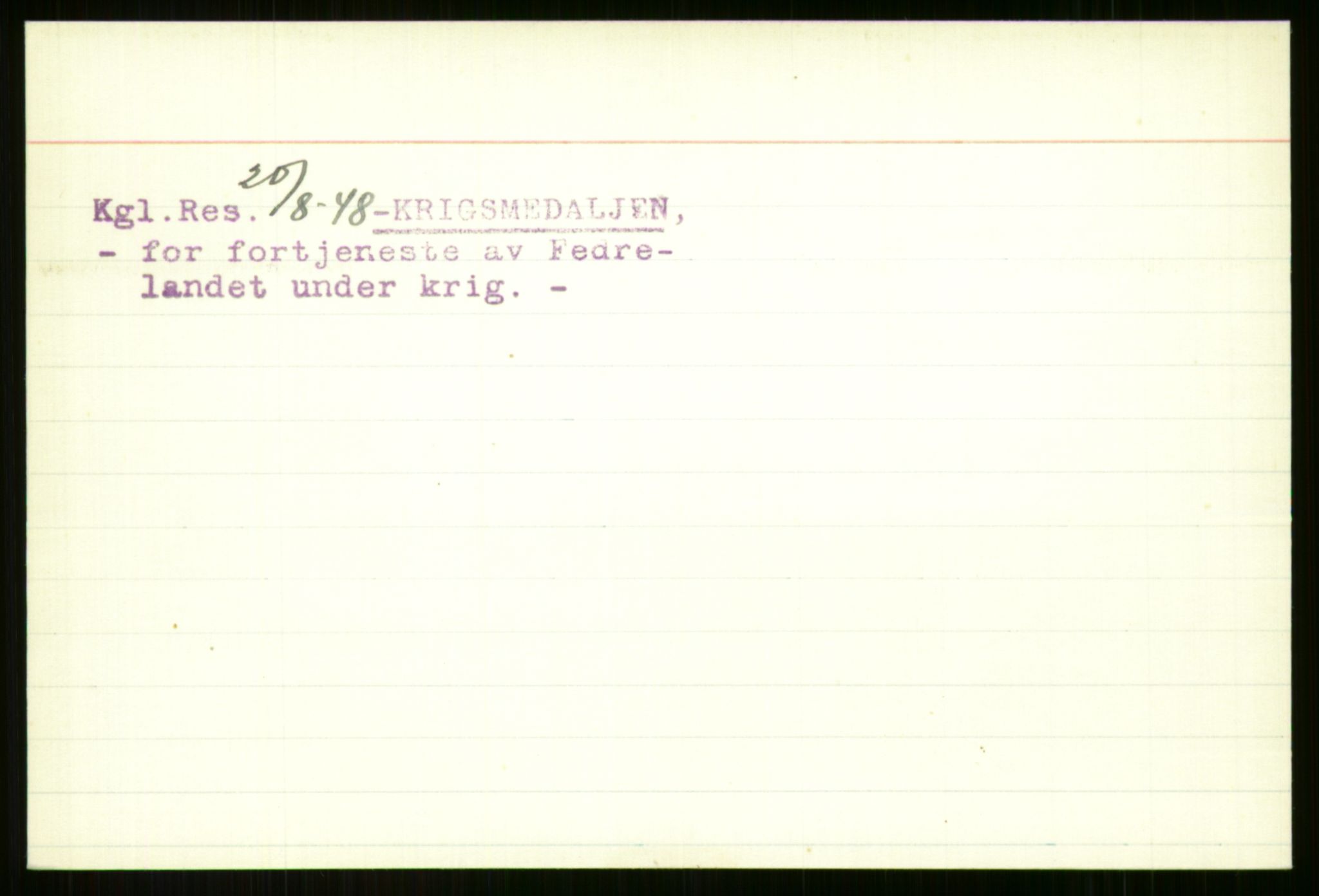 Direktoratet for sjømenn, AV/RA-S-3545/G/Gi/L0005: Alfabetisk ordnet kartotek over krigsdekorasjoner tildelt nordmenn under krigen, Ekeberg - Hendriksen, 1940-1945, p. 28