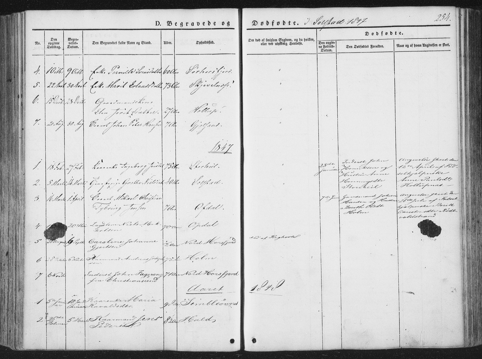 Ministerialprotokoller, klokkerbøker og fødselsregistre - Nordland, AV/SAT-A-1459/810/L0145: Parish register (official) no. 810A07 /2, 1841-1862, p. 254