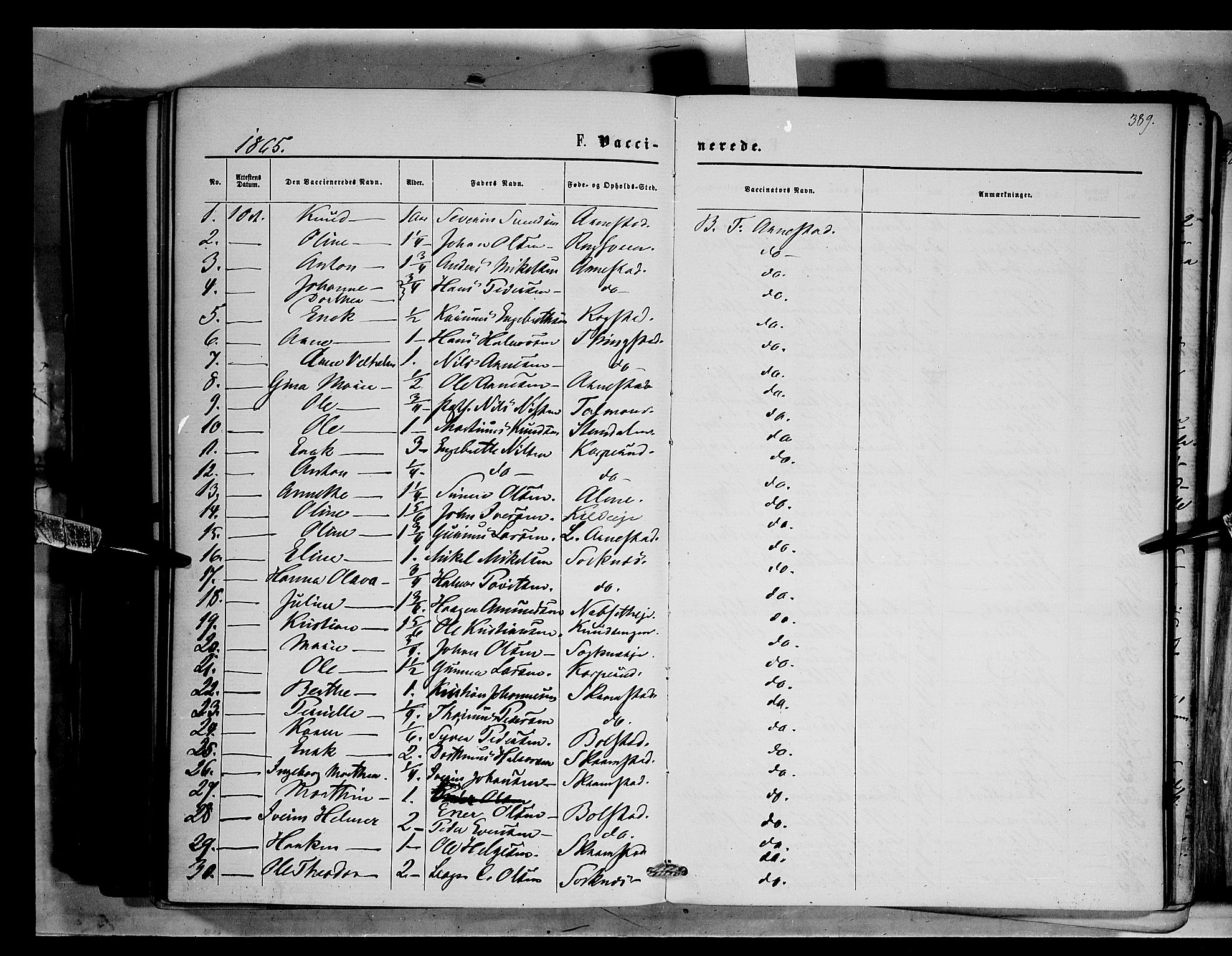Åmot prestekontor, Hedmark, SAH/PREST-056/H/Ha/Haa/L0008: Parish register (official) no. 8, 1862-1875, p. 389