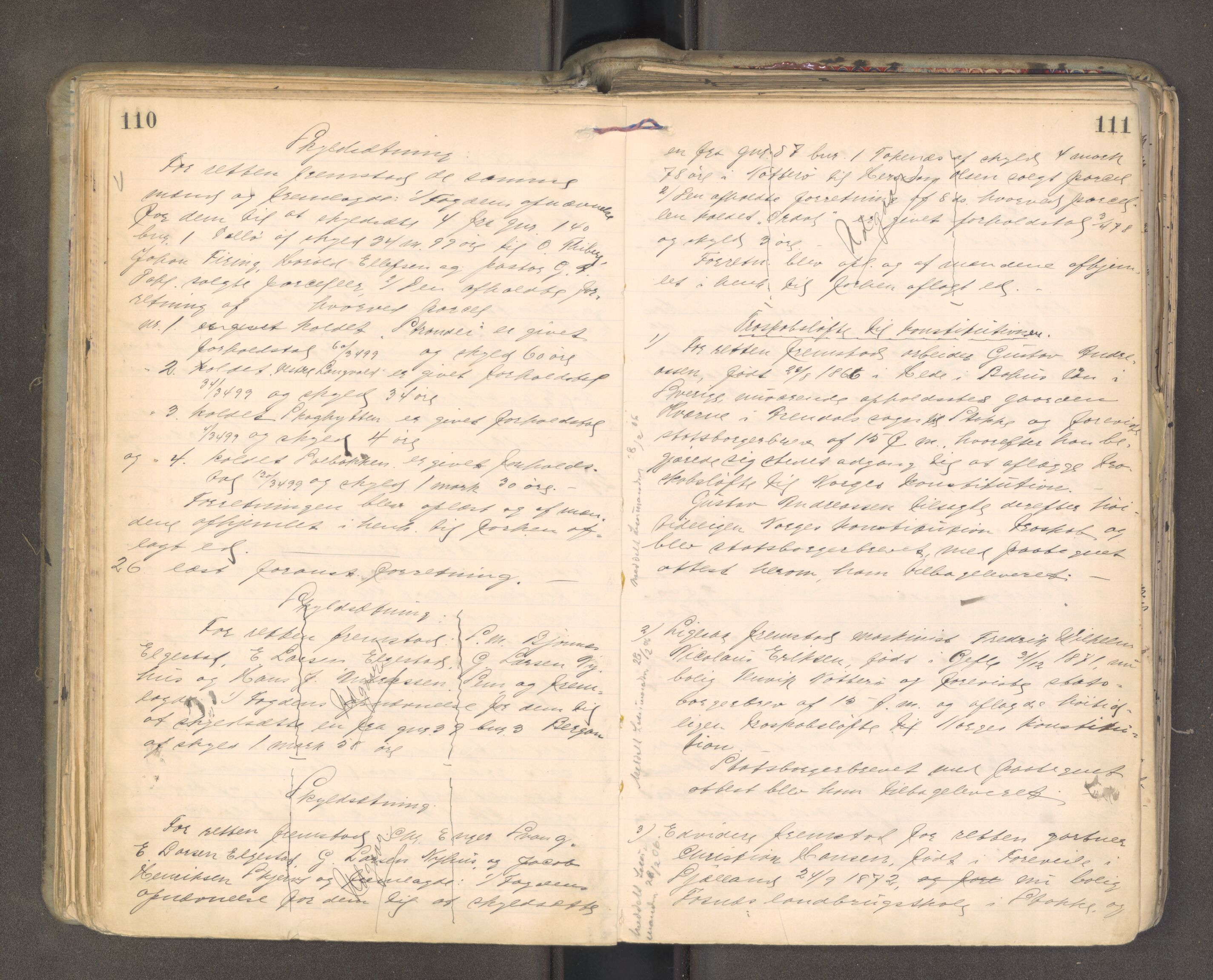 Søndre Jarlsberg sorenskriveri, AV/SAKO-A-129/F/Fa/L0045: Tingbok, 1905-1907, p. 110-111