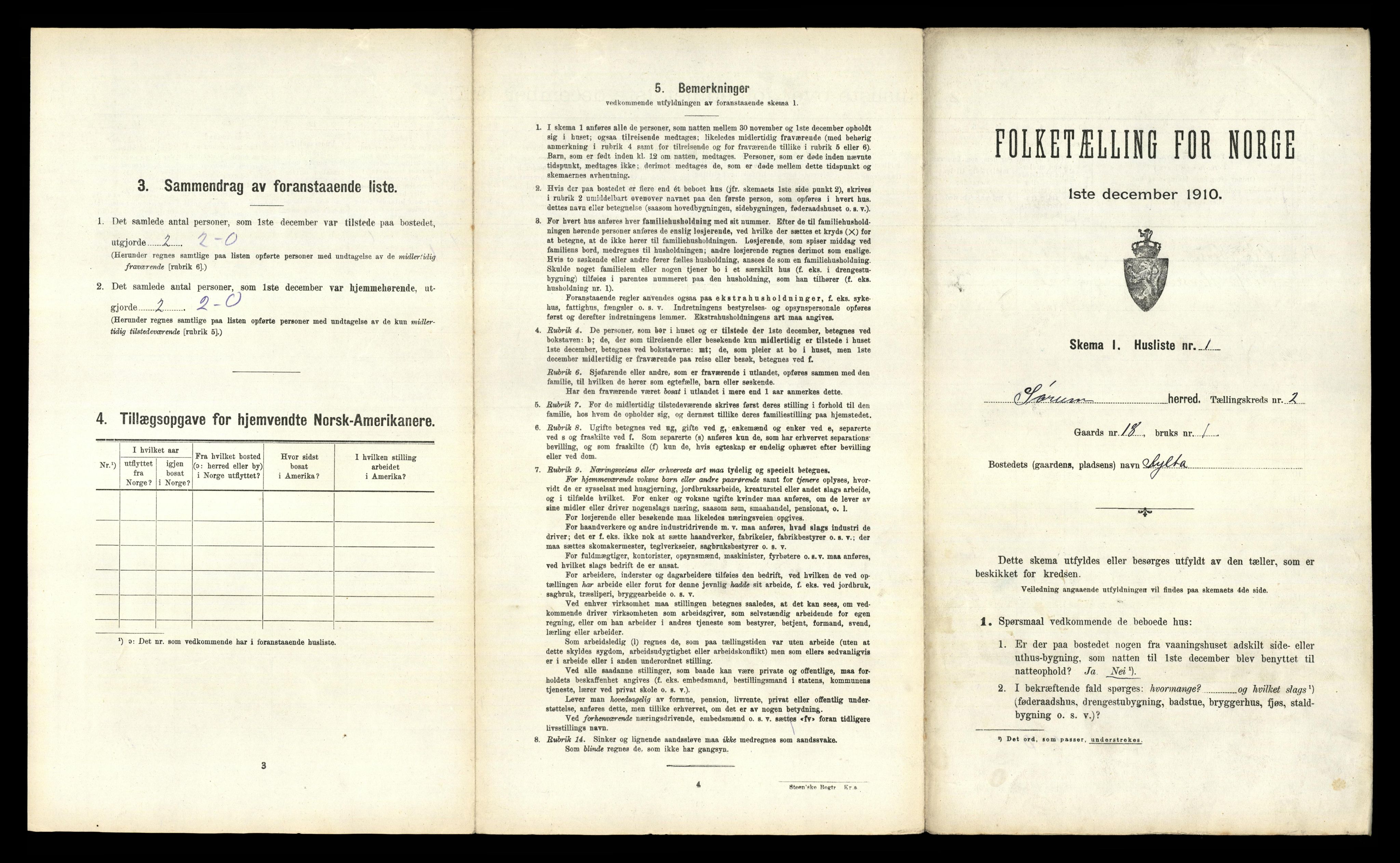 RA, 1910 census for Sørum, 1910, p. 127