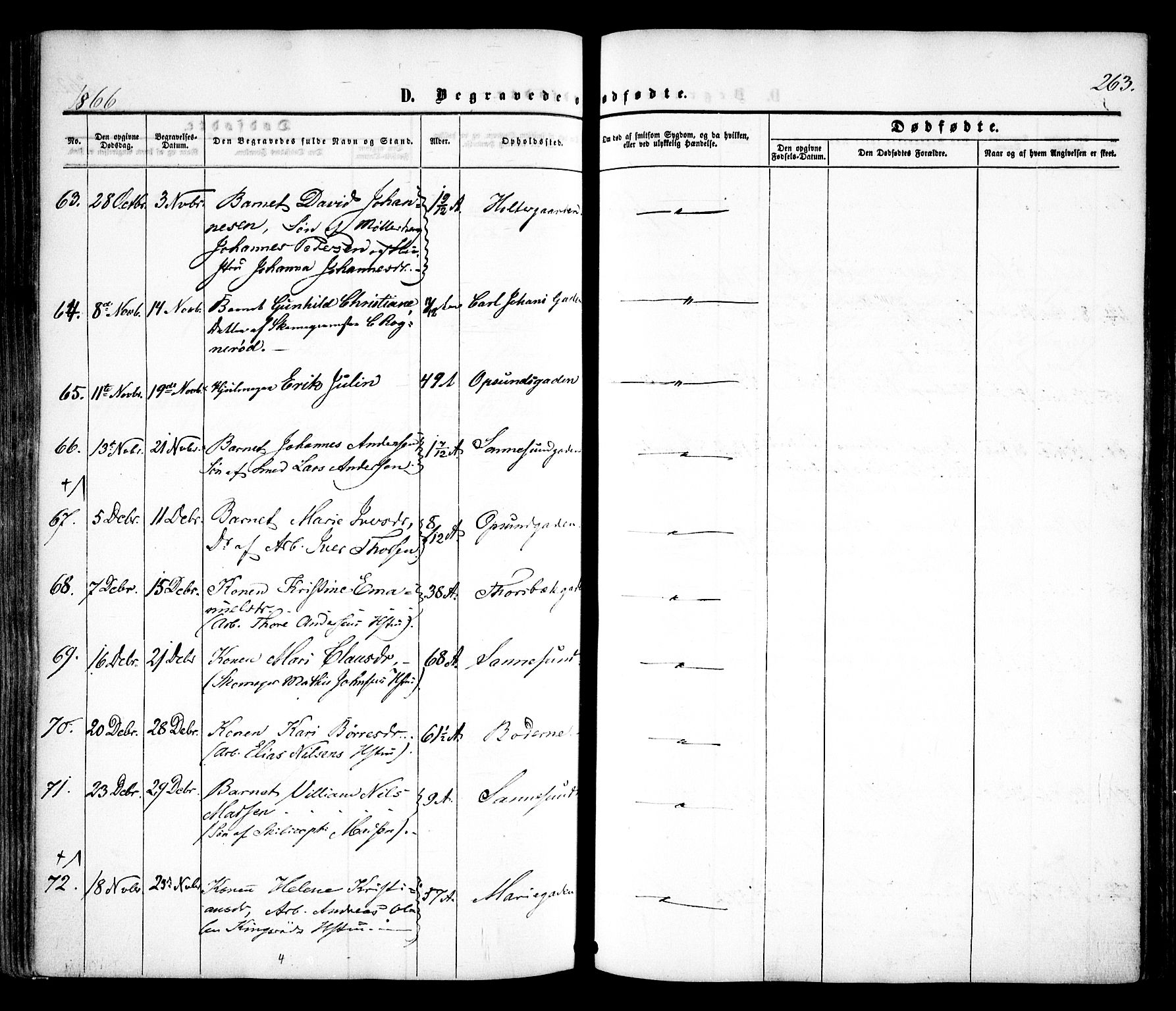 Sarpsborg prestekontor Kirkebøker, AV/SAO-A-2006/F/Fa/L0001: Parish register (official) no. 1, 1859-1868, p. 263