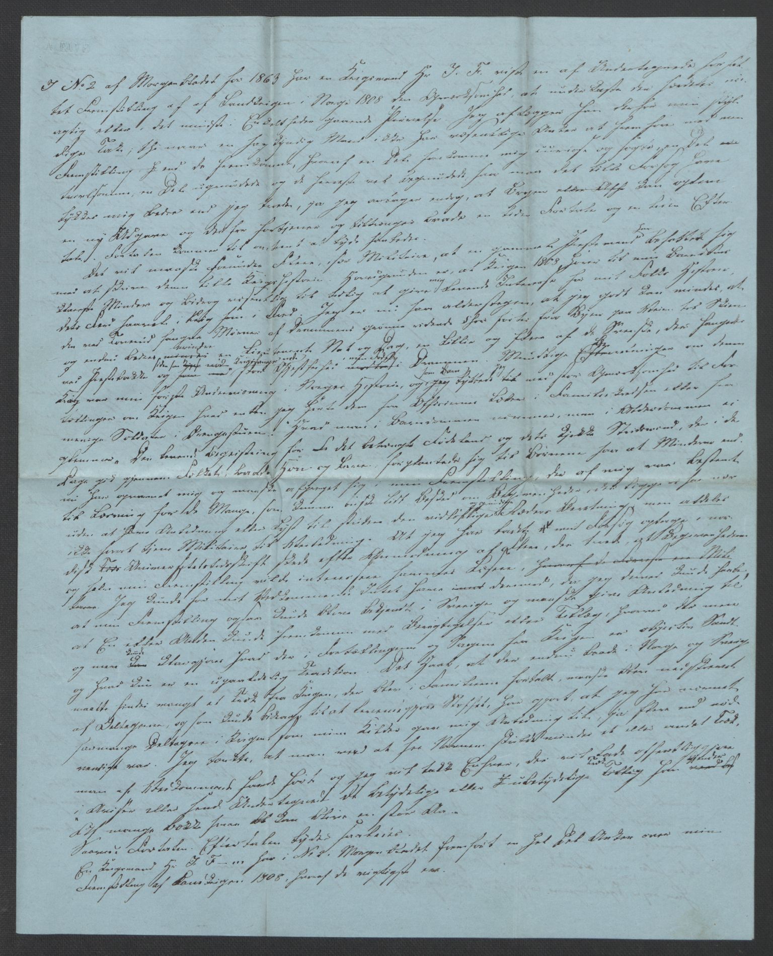 Faye, Andreas, RA/PA-0015/F/Fh/L0033/0003: -- / Angaaende krigen 1808-1809. Fayes manuscript til avhandl. i Nordisk Universitets-Tidsskrift, samt brevveksling og polemikk omkring denne avhandlingen, p. 27