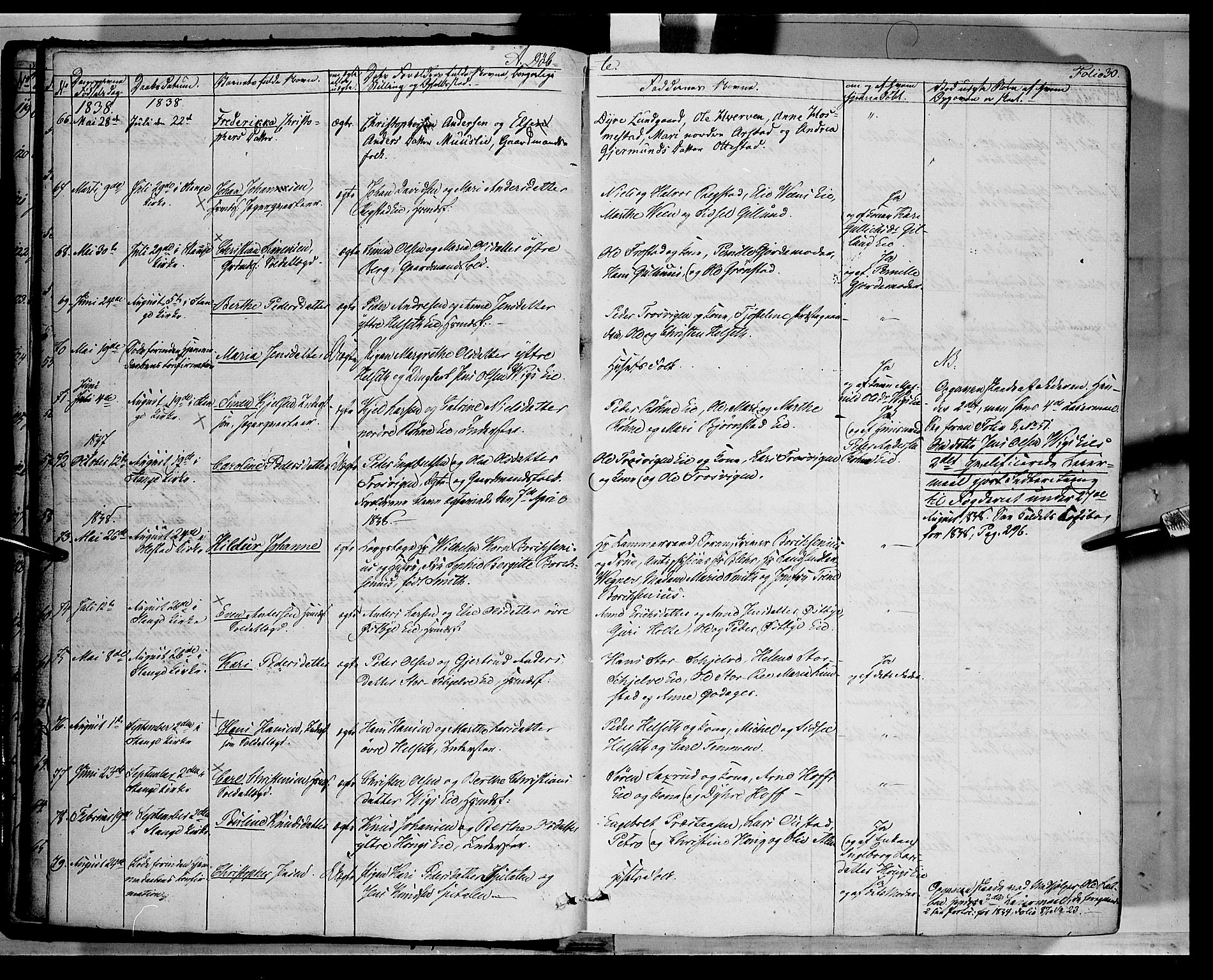 Stange prestekontor, AV/SAH-PREST-002/K/L0010: Parish register (official) no. 10, 1835-1845, p. 30