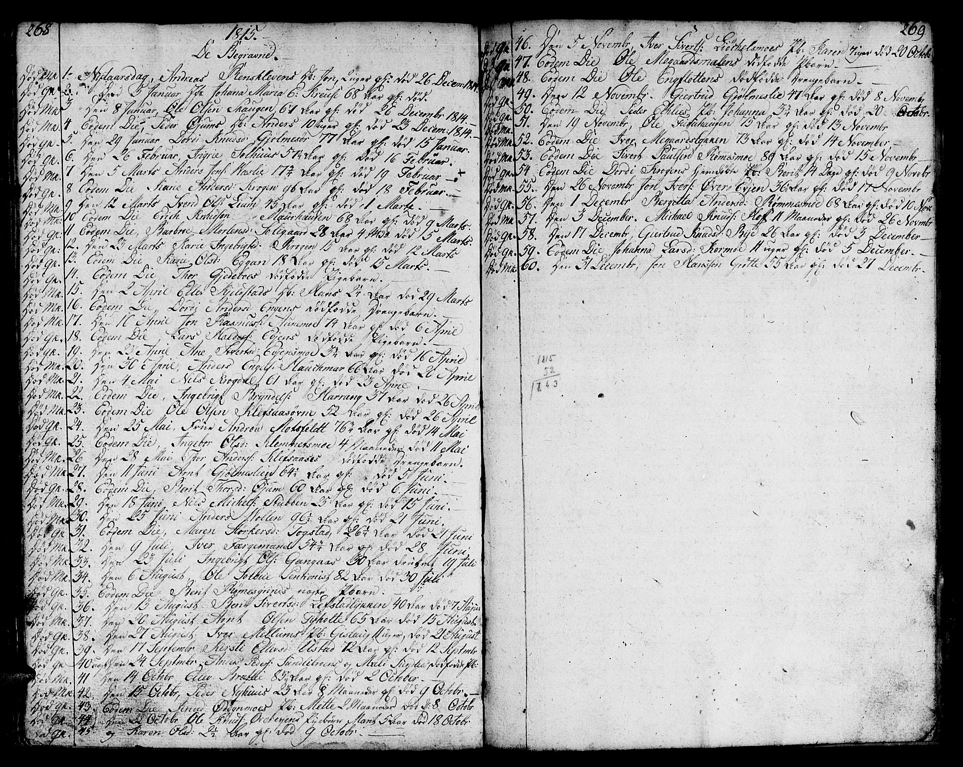 Ministerialprotokoller, klokkerbøker og fødselsregistre - Sør-Trøndelag, AV/SAT-A-1456/668/L0815: Parish register (copy) no. 668C04, 1791-1815, p. 268-269