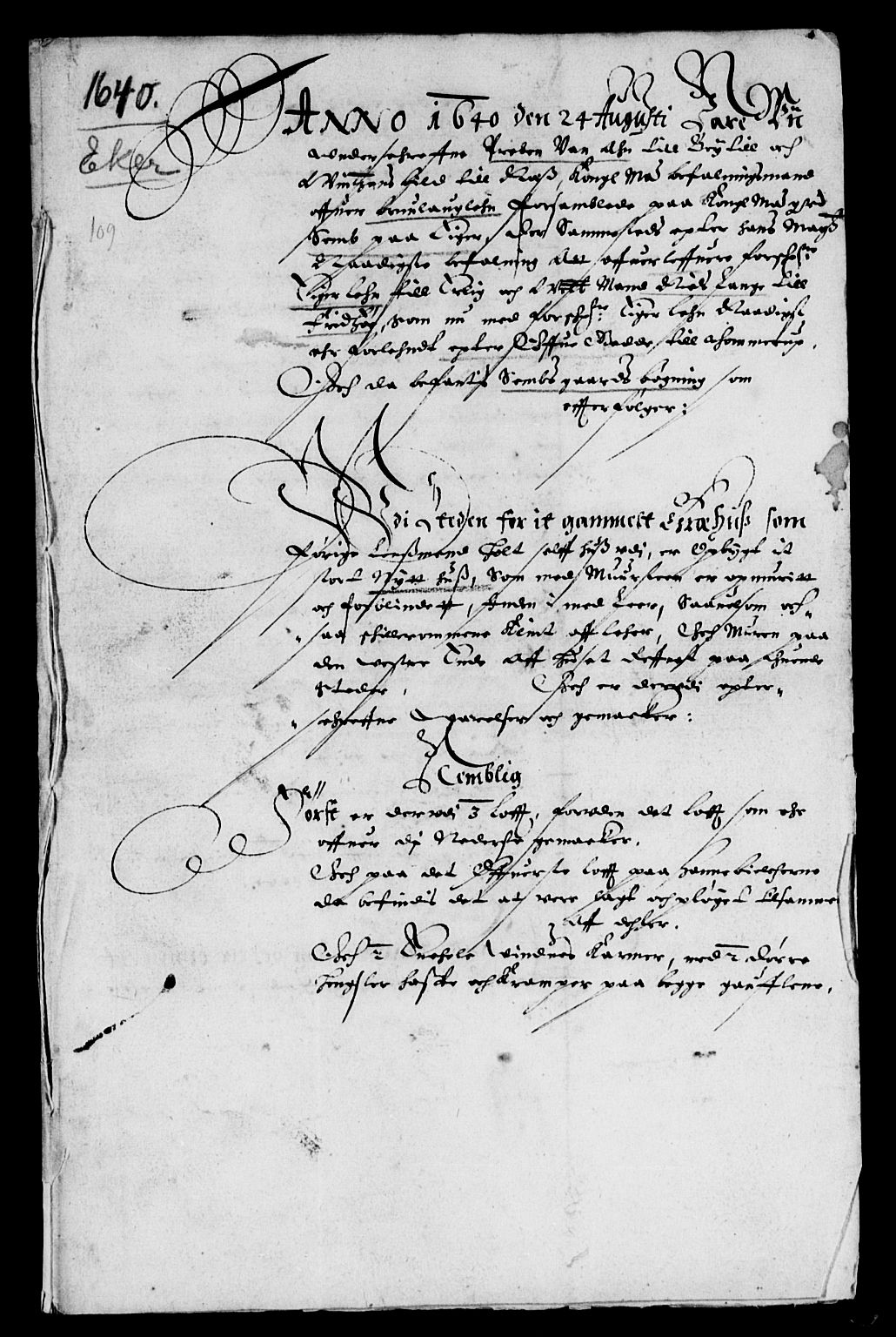 Rentekammeret inntil 1814, Reviderte regnskaper, Lensregnskaper, AV/RA-EA-5023/R/Rb/Rbm/L0007: Eiker len, 1640-1643