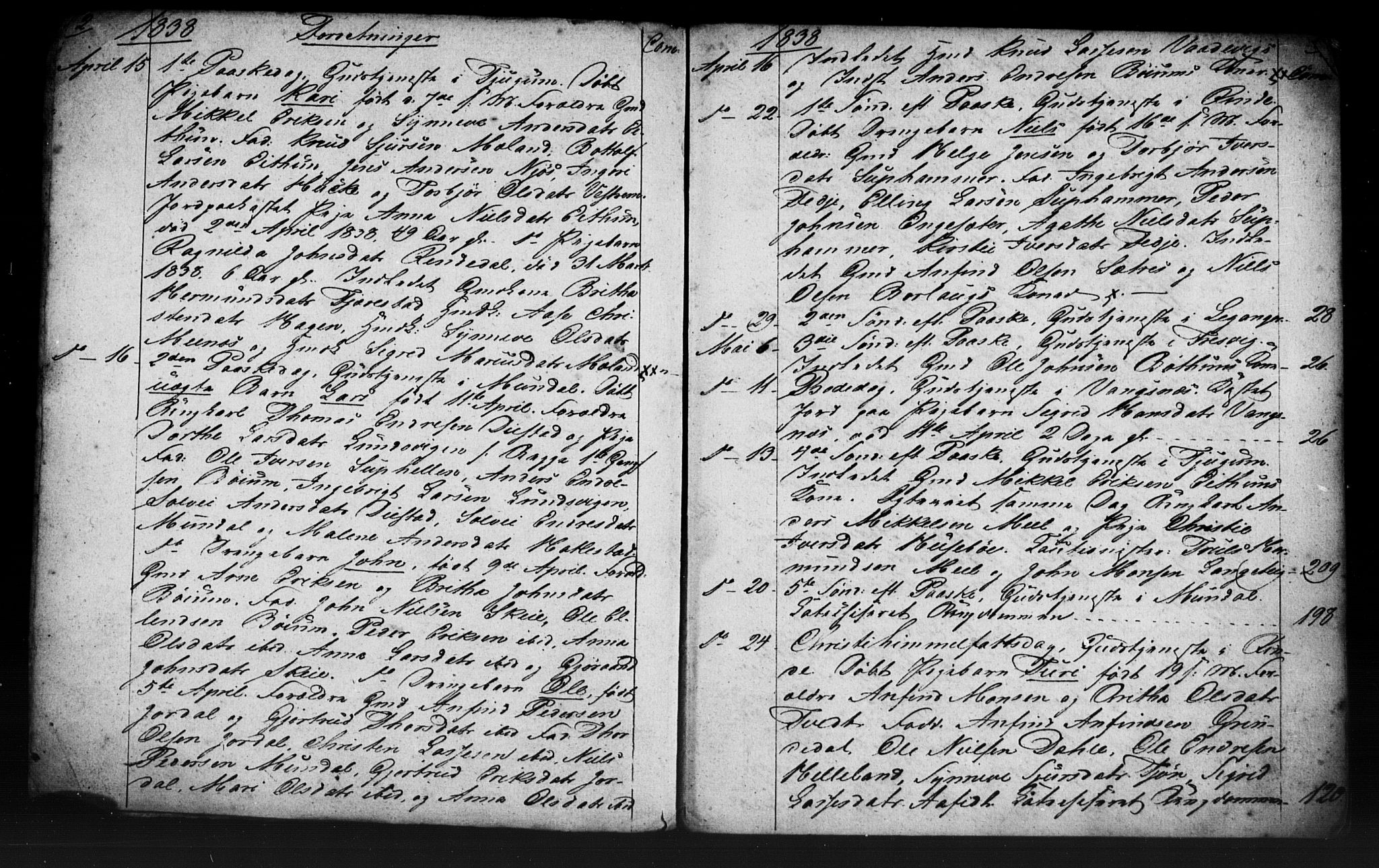 Leikanger sokneprestembete, SAB/A-81001: Curate's parish register no. A 1, 1838-1839, p. 2-3