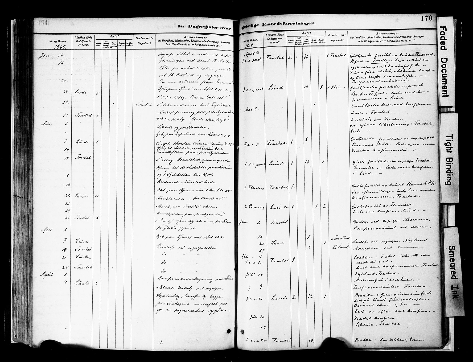 Sirdal sokneprestkontor, SAK/1111-0036/F/Fa/Faa/L0001: Parish register (official) no. A 1, 1887-1910, p. 170