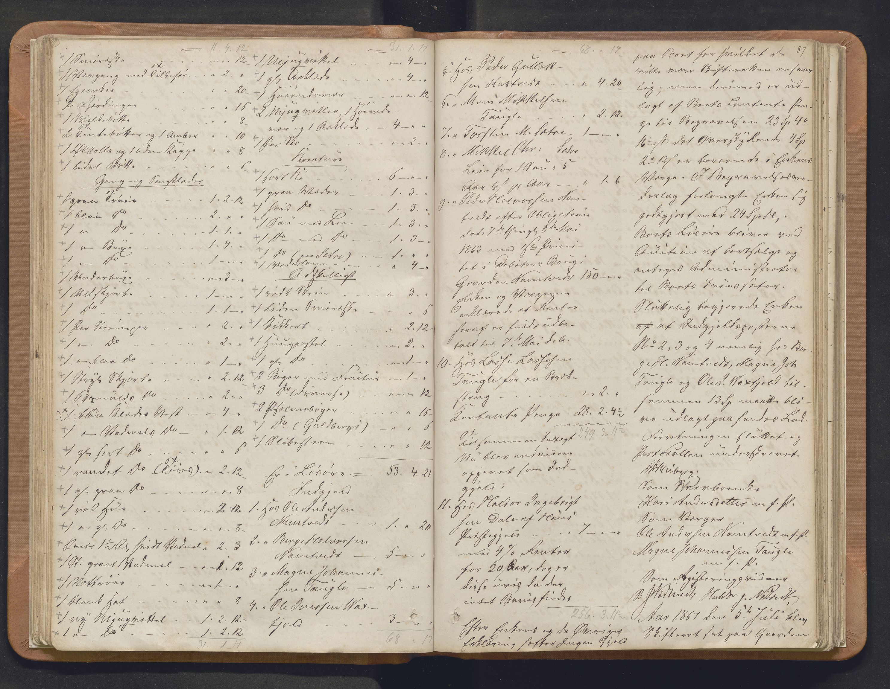 Nordhordland sorenskrivar, SAB/A-2901/1/H/Hb/L0021: Registreringsprotokollar, 1865-1876, p. 86-87