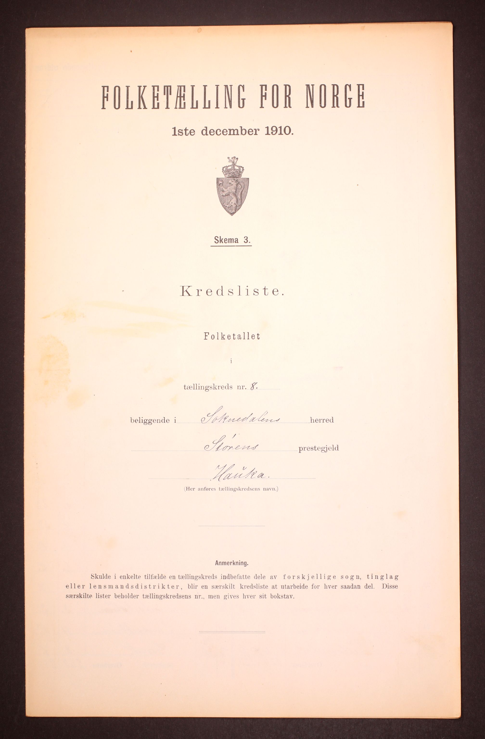 RA, 1910 census for Soknedal, 1910, p. 25