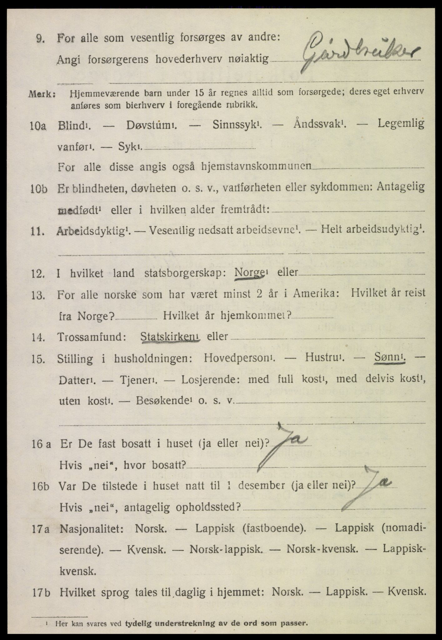 SAT, 1920 census for Gravvik, 1920, p. 741