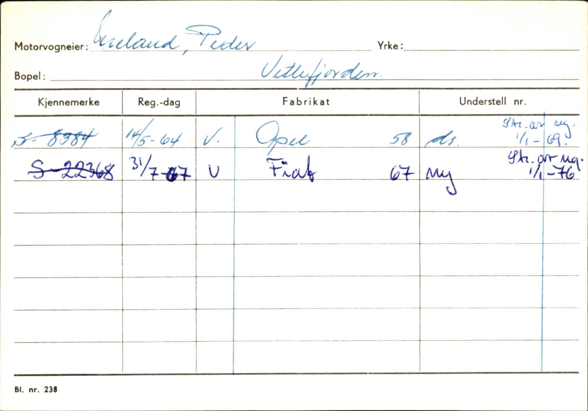 Statens vegvesen, Sogn og Fjordane vegkontor, AV/SAB-A-5301/4/F/L0132: Eigarregister Askvoll A-Å. Balestrand A-Å, 1945-1975, p. 2038