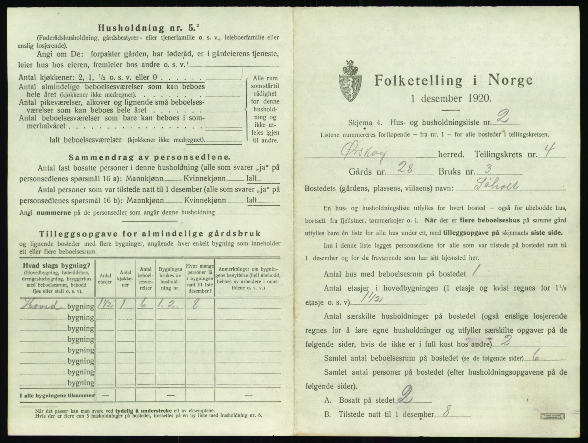 SAT, 1920 census for Ørskog, 1920, p. 300