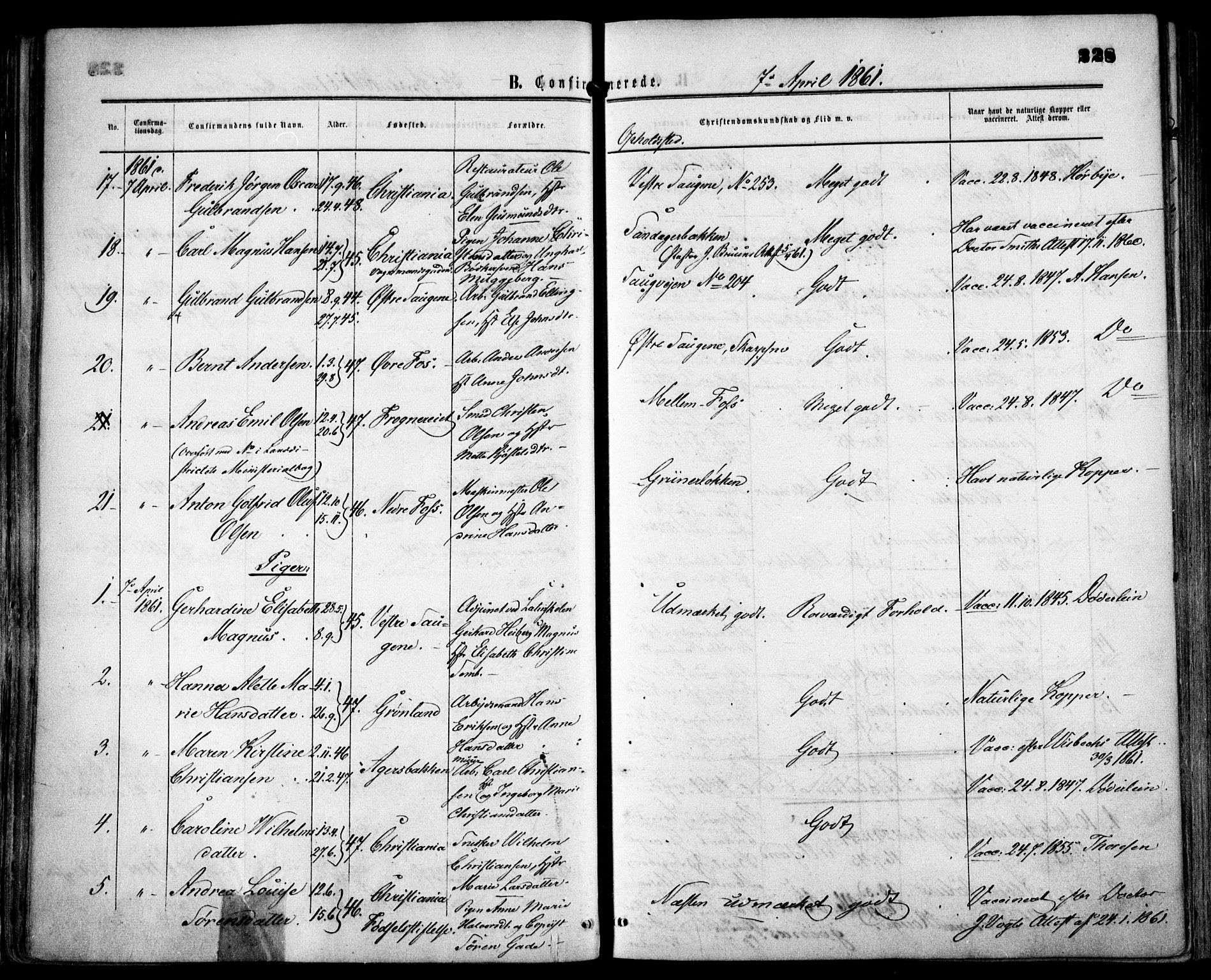 Grønland prestekontor Kirkebøker, AV/SAO-A-10848/F/Fa/L0001: Parish register (official) no. 1, 1859-1861, p. 228