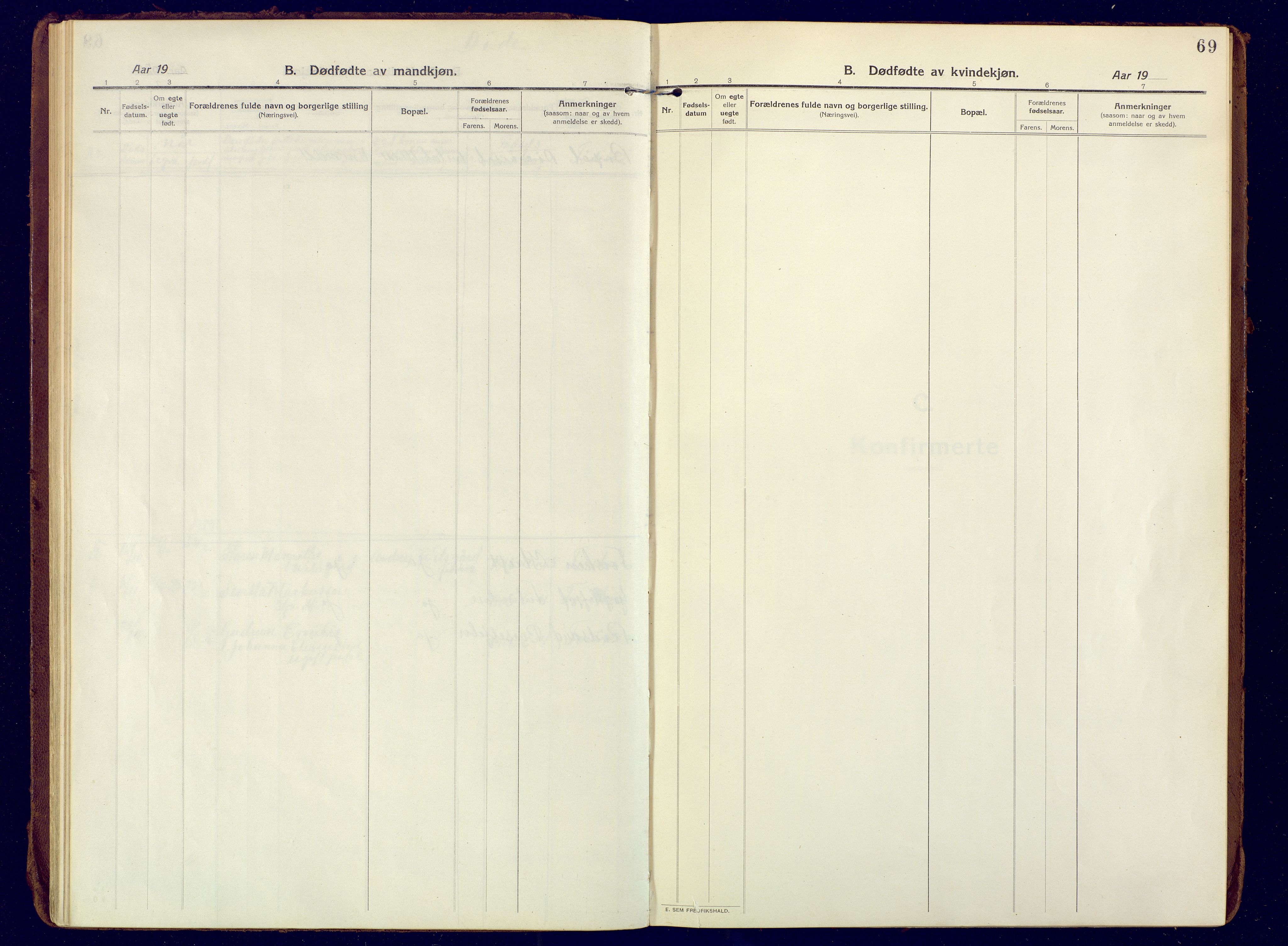 Berg sokneprestkontor, AV/SATØ-S-1318/G/Ga/Gaa/L0010kirke: Parish register (official) no. 10, 1916-1928, p. 69