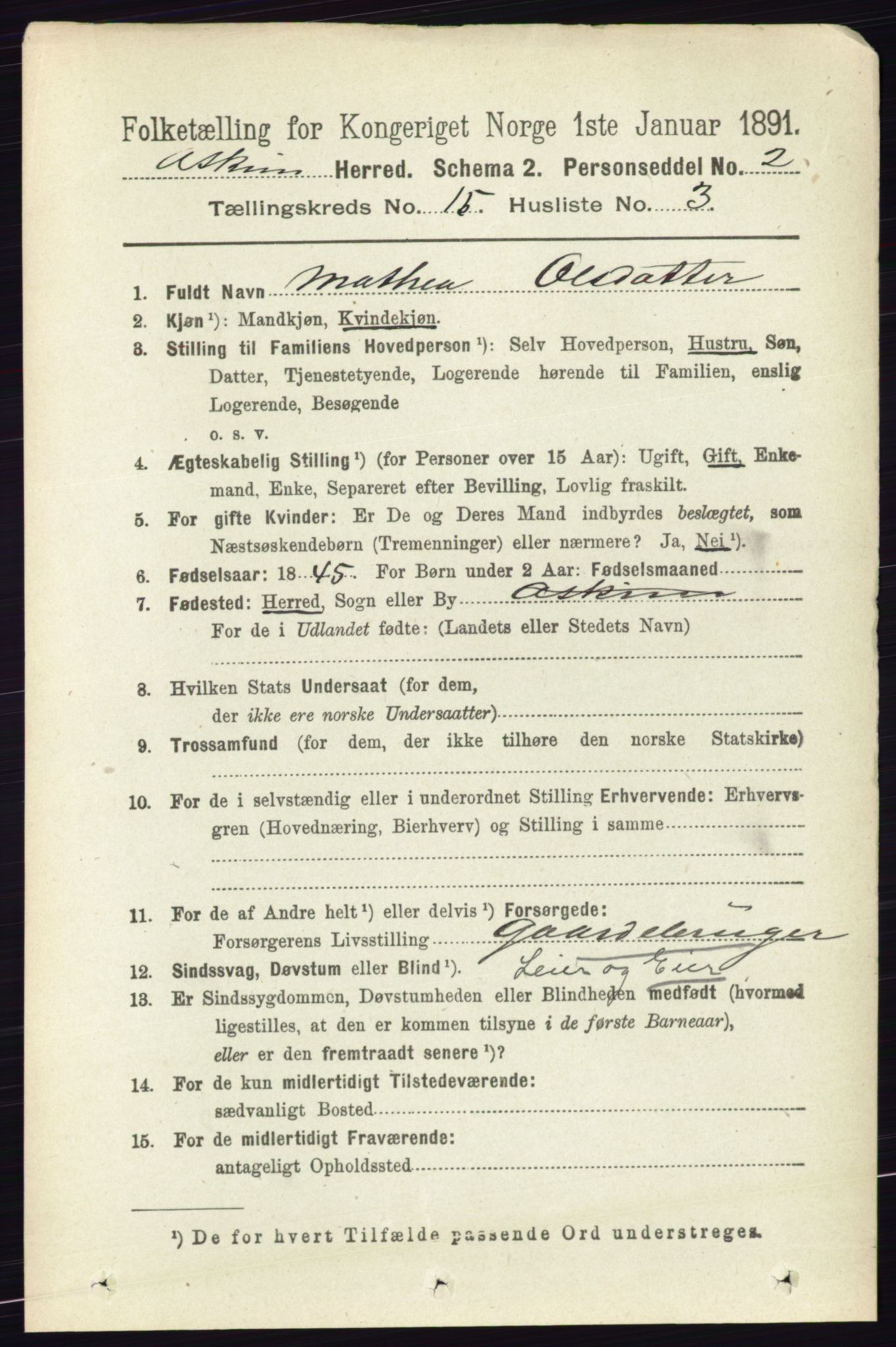 RA, 1891 census for 0124 Askim, 1891, p. 2444