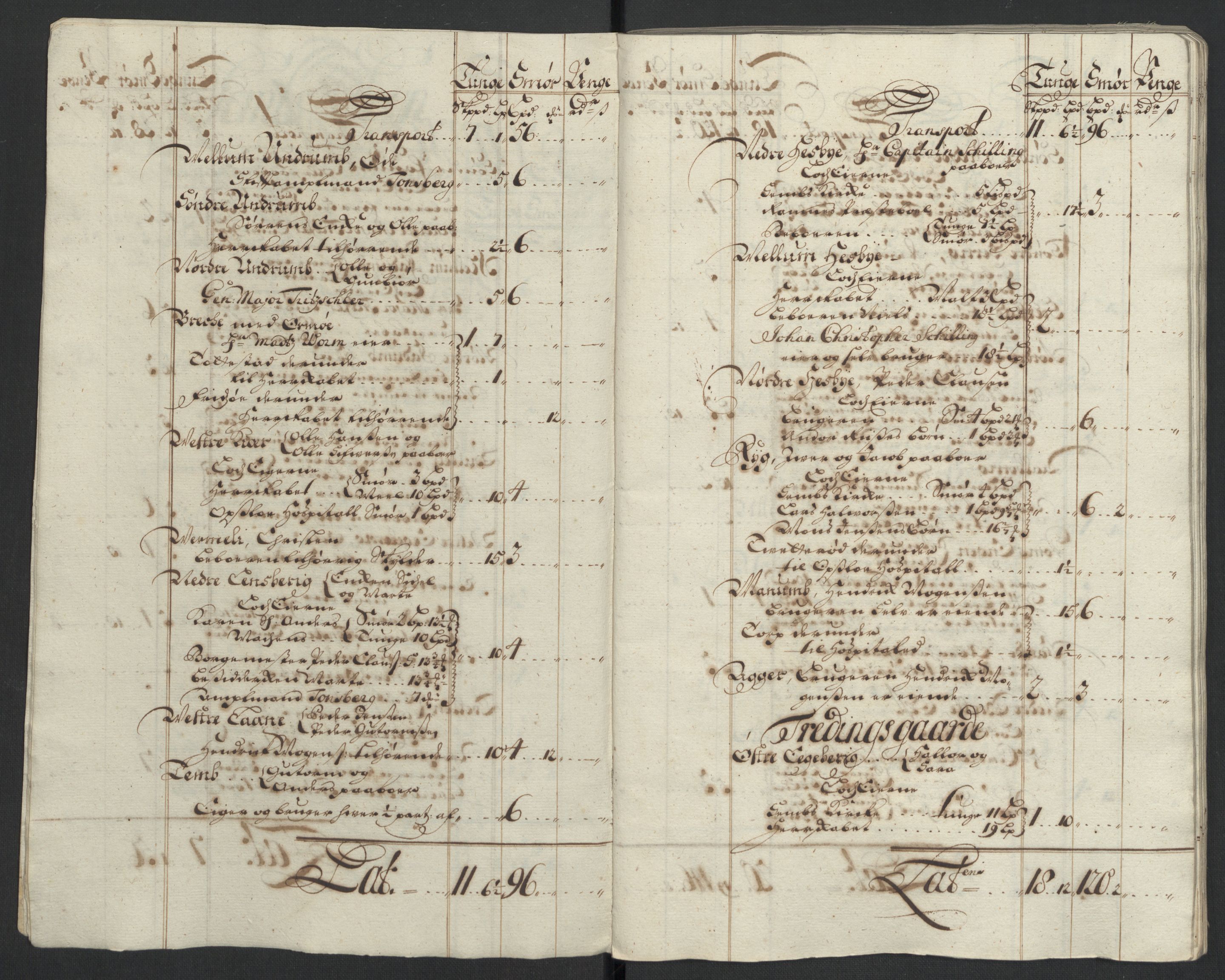 Rentekammeret inntil 1814, Reviderte regnskaper, Fogderegnskap, AV/RA-EA-4092/R32/L1872: Fogderegnskap Jarlsberg grevskap, 1706-1707, p. 22