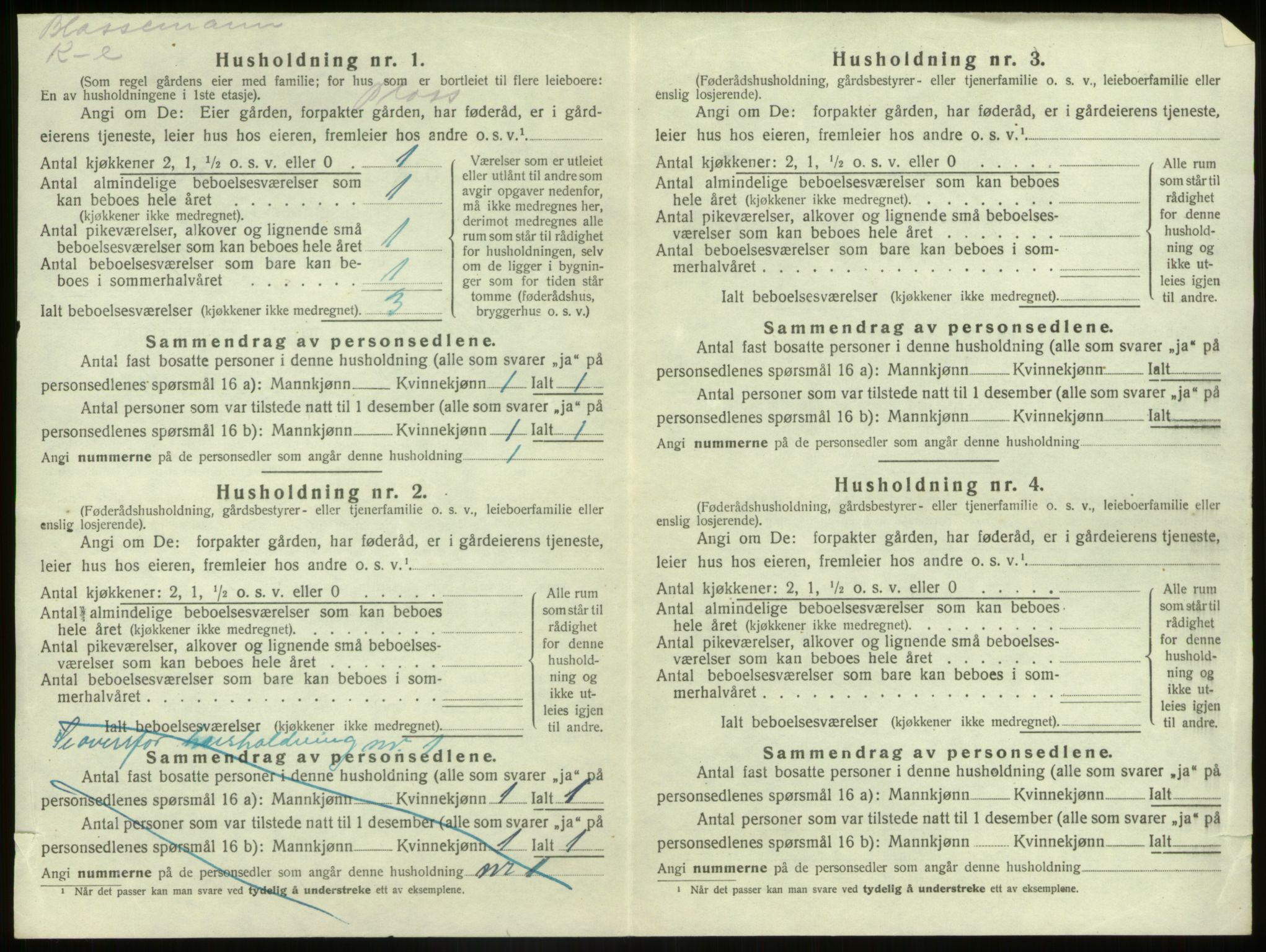 SAB, 1920 census for Kinn, 1920, p. 1702