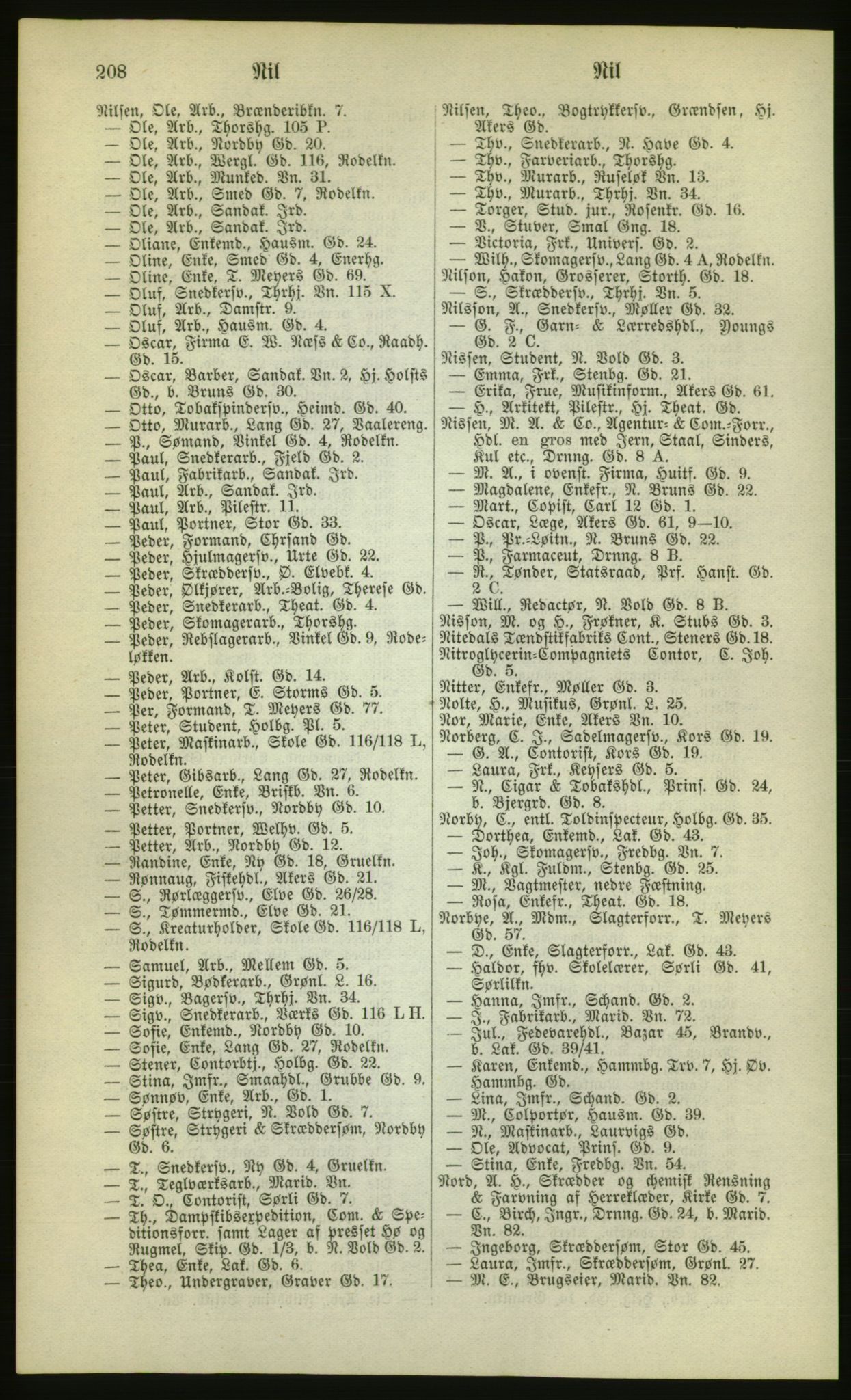 Kristiania/Oslo adressebok, PUBL/-, 1880, p. 208