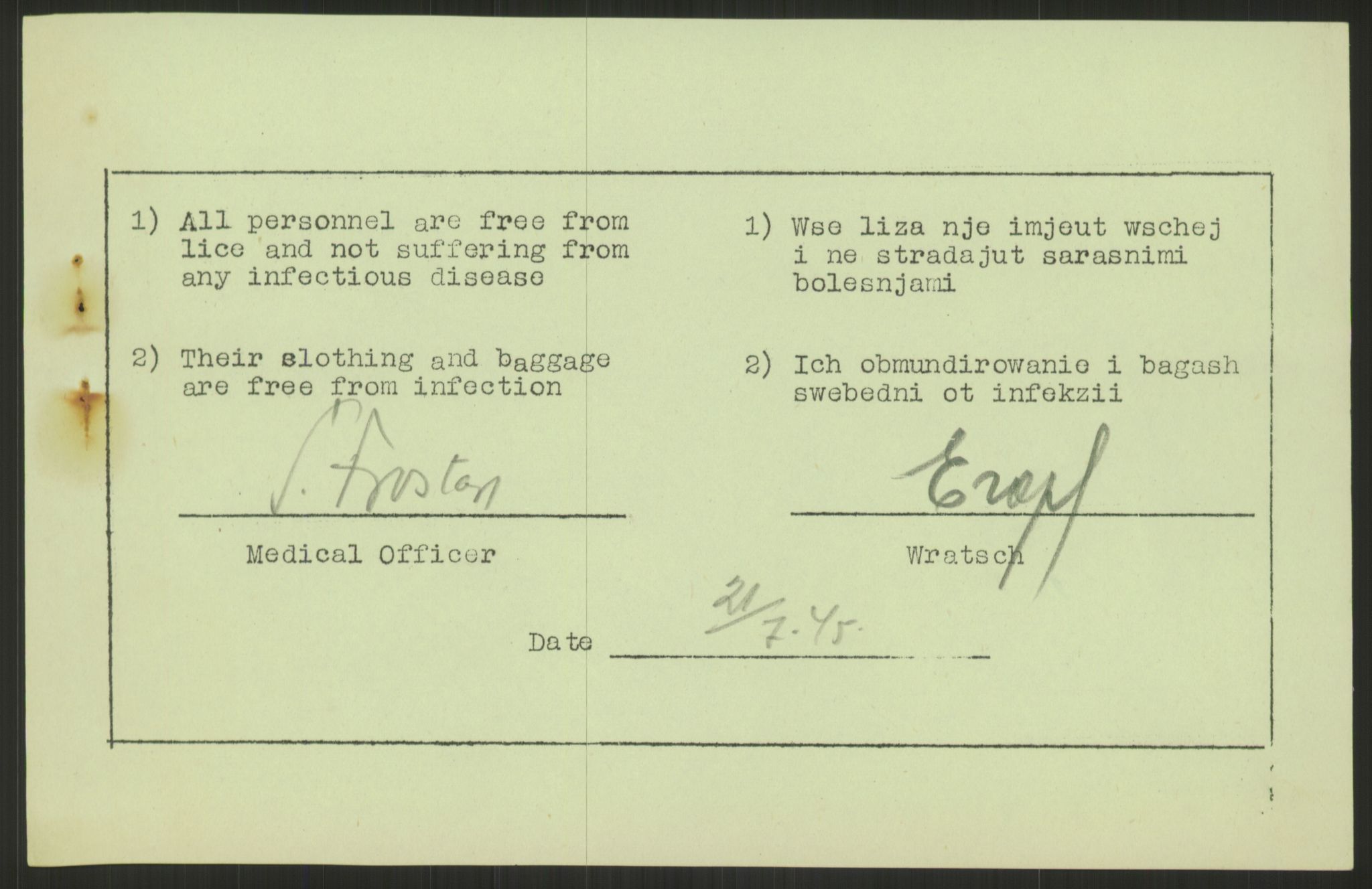 Flyktnings- og fangedirektoratet, Repatrieringskontoret, AV/RA-S-1681/D/Db/L0023: Displaced Persons (DPs) og sivile tyskere, 1945-1948, p. 47