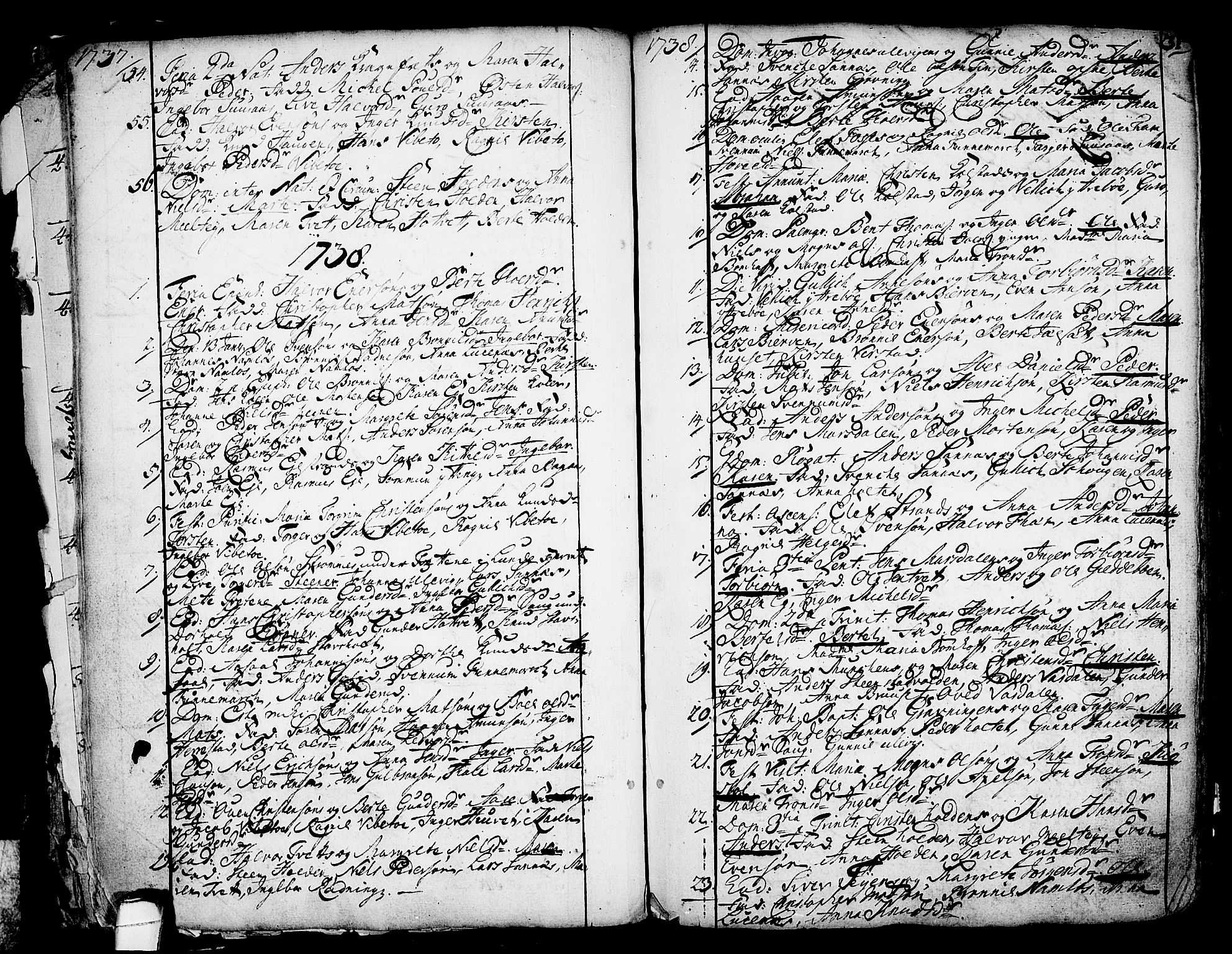 Holla kirkebøker, SAKO/A-272/F/Fa/L0001: Parish register (official) no. 1, 1717-1779, p. 31