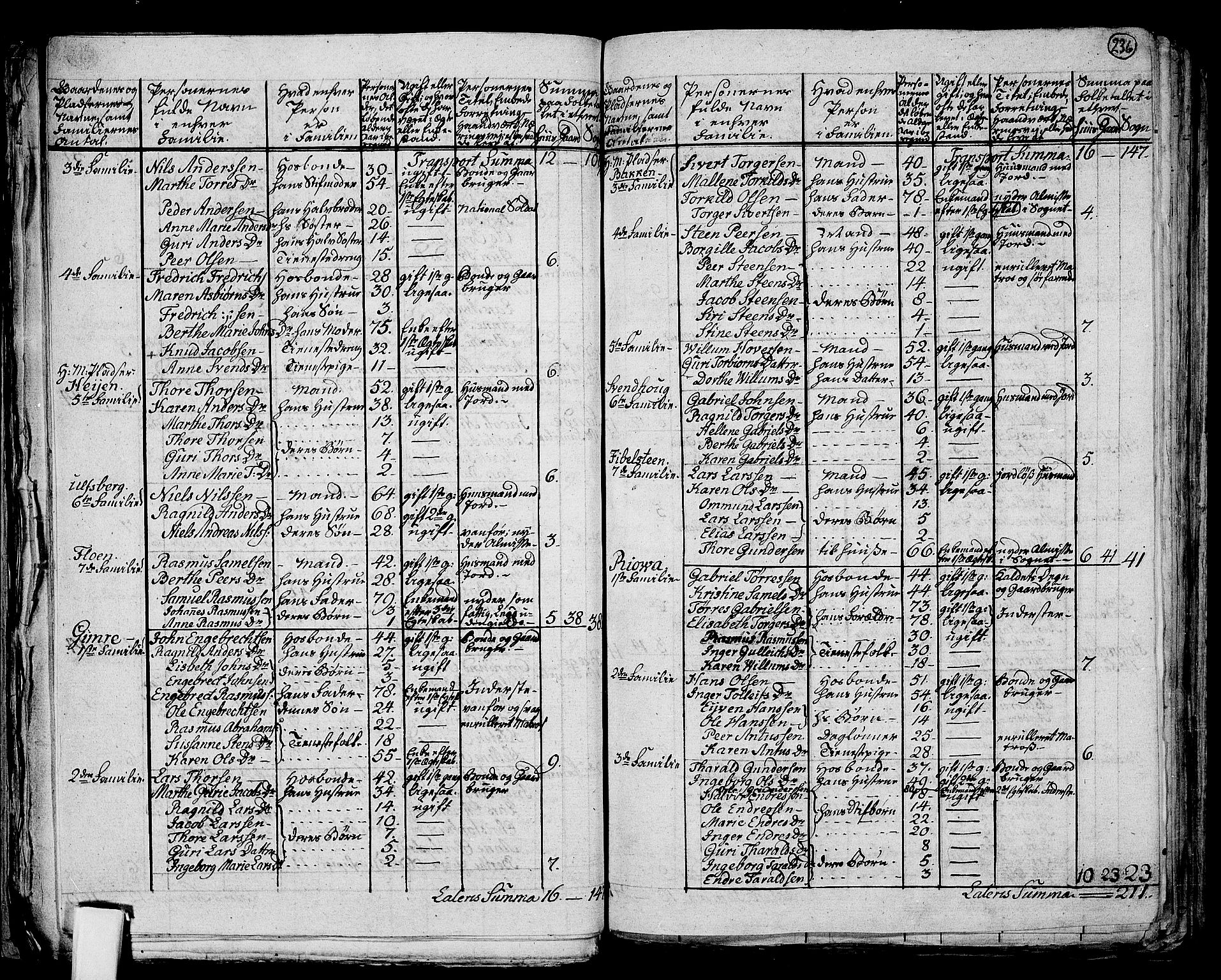 RA, 1801 census for 1124P Håland, 1801, p. 235b-236a