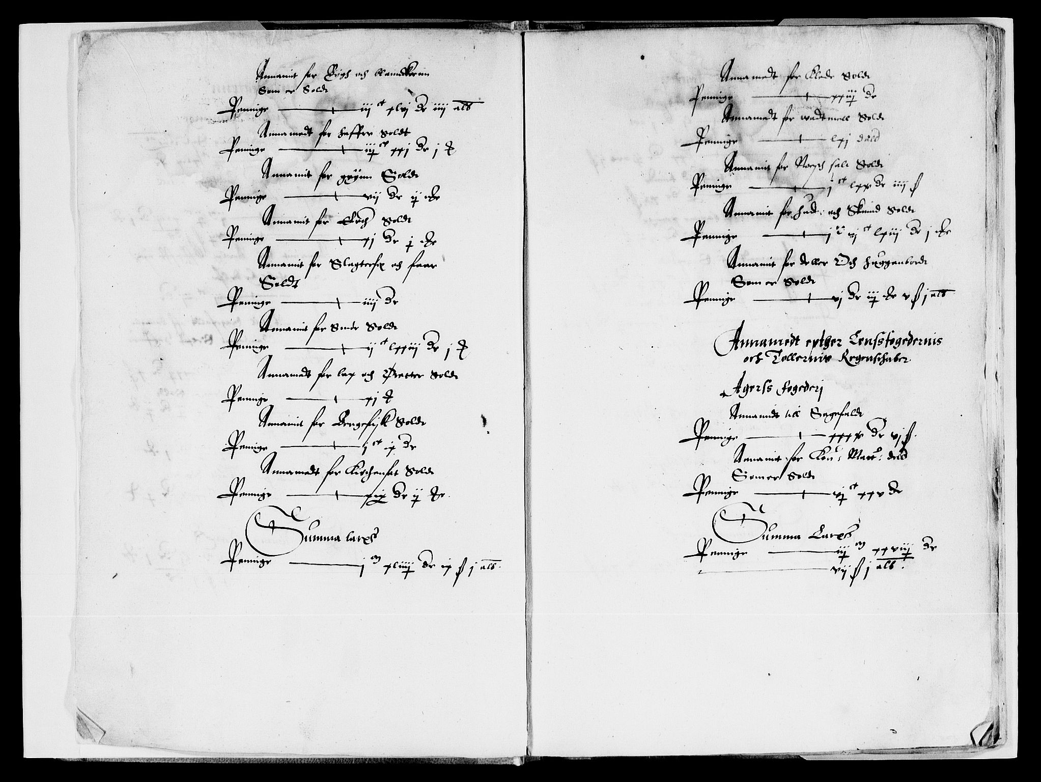 Rentekammeret inntil 1814, Reviderte regnskaper, Lensregnskaper, RA/EA-5023/R/Rb/Rba/L0011: Akershus len, 1600-1601