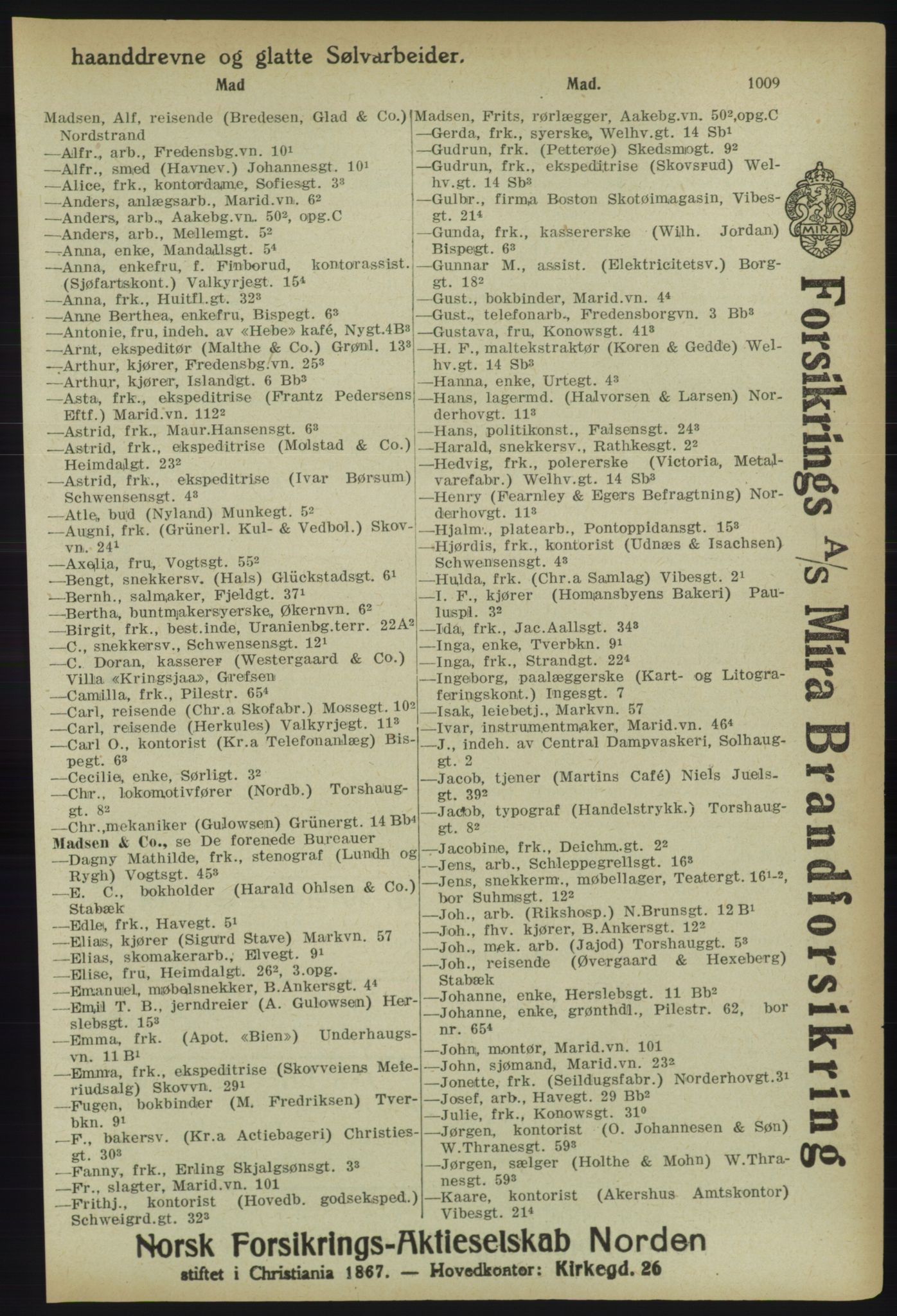 Kristiania/Oslo adressebok, PUBL/-, 1918, p. 1034