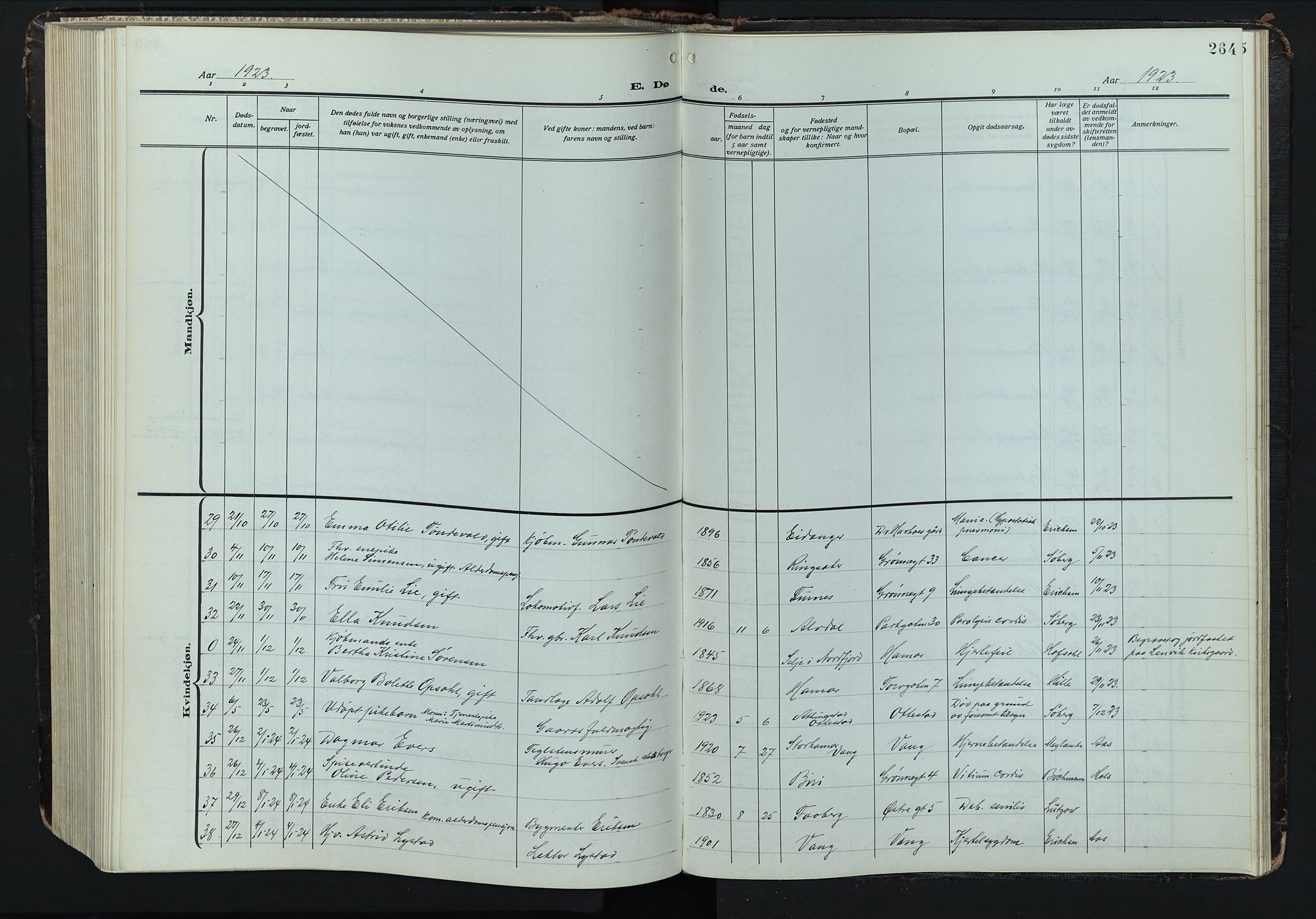 Hamar prestekontor, AV/SAH-DOMPH-002/H/Ha/Hab/L0004: Parish register (copy) no. 4, 1915-1942, p. 264