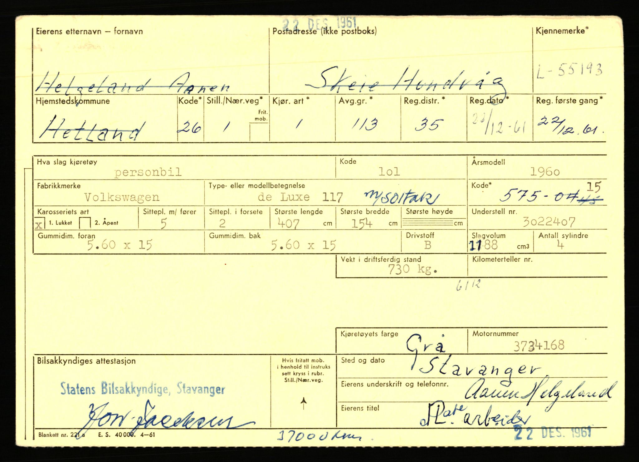 Stavanger trafikkstasjon, AV/SAST-A-101942/0/F/L0054: L-54200 - L-55699, 1930-1971, p. 2011