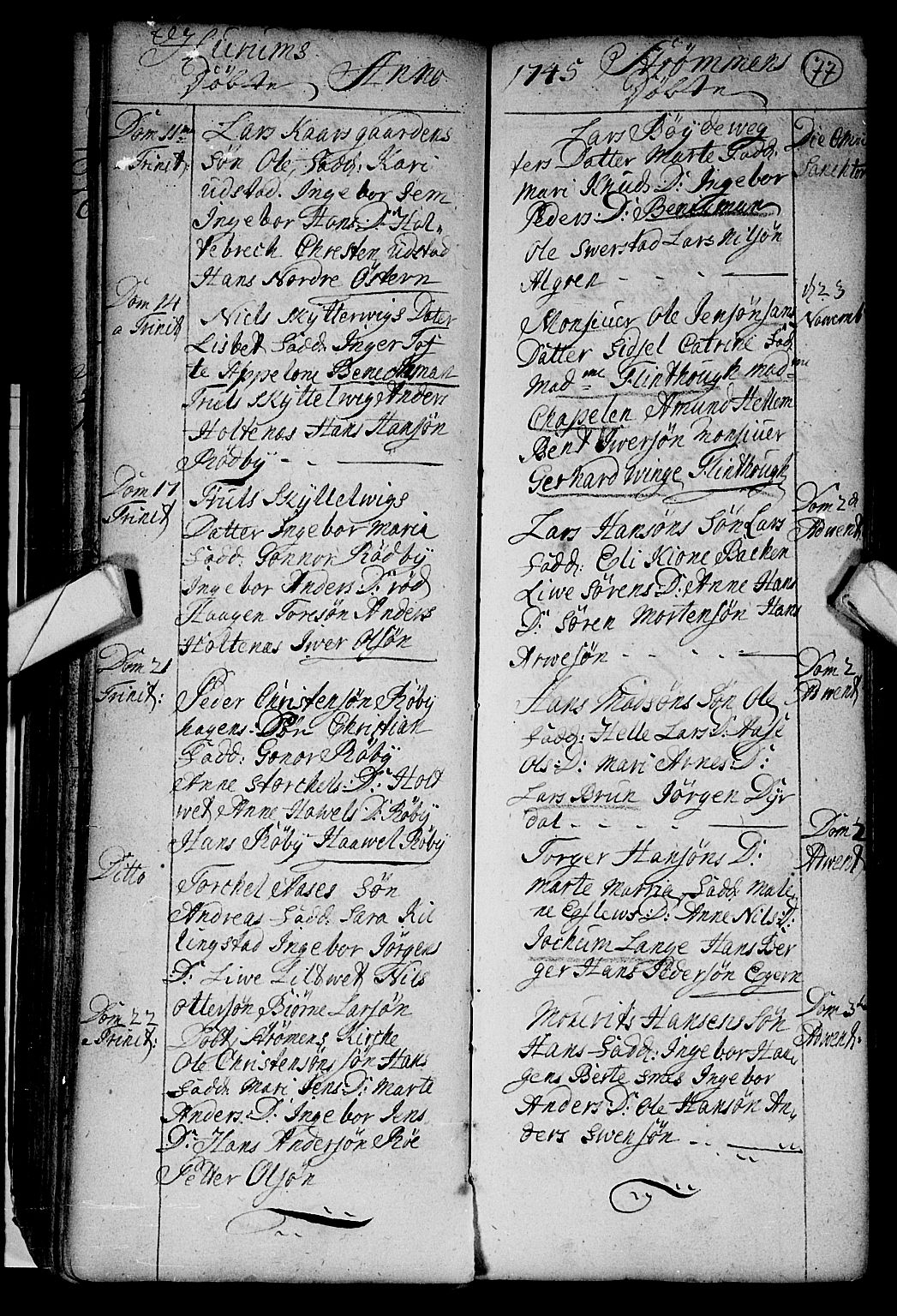 Hurum kirkebøker, AV/SAKO-A-229/F/Fa/L0002: Parish register (official) no. 2, 1733-1757, p. 77