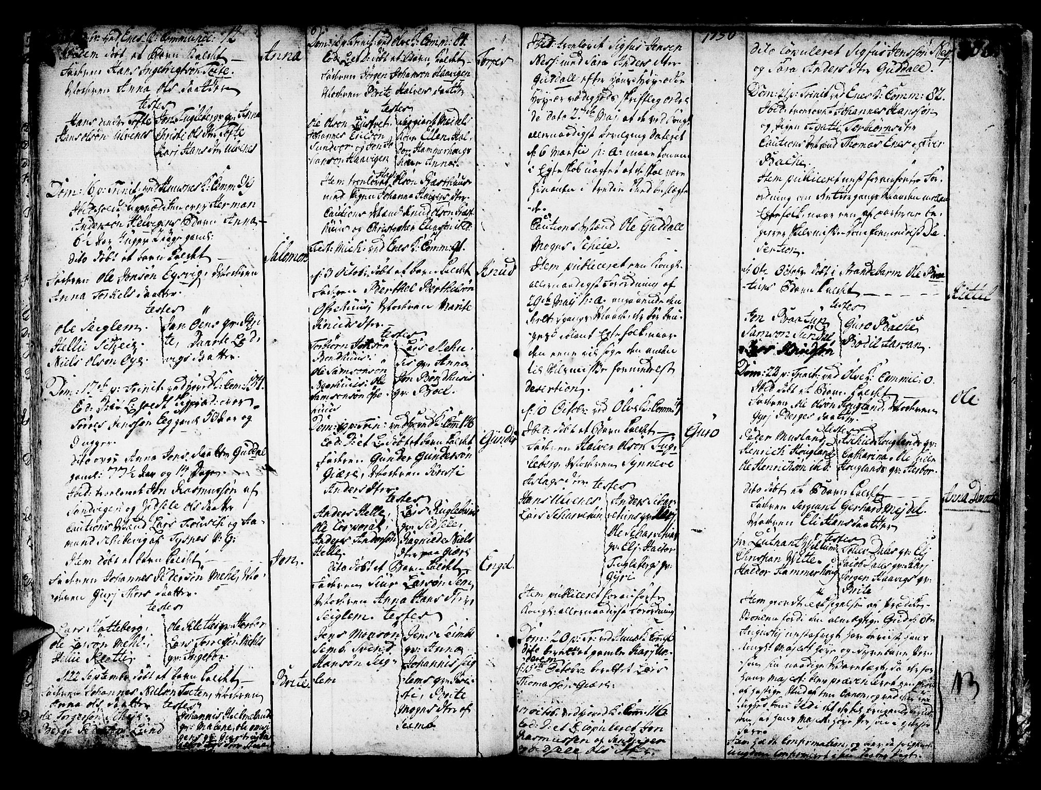 Kvinnherad sokneprestembete, AV/SAB-A-76401/H/Haa: Parish register (official) no. A 2, 1710-1753, p. 304-305