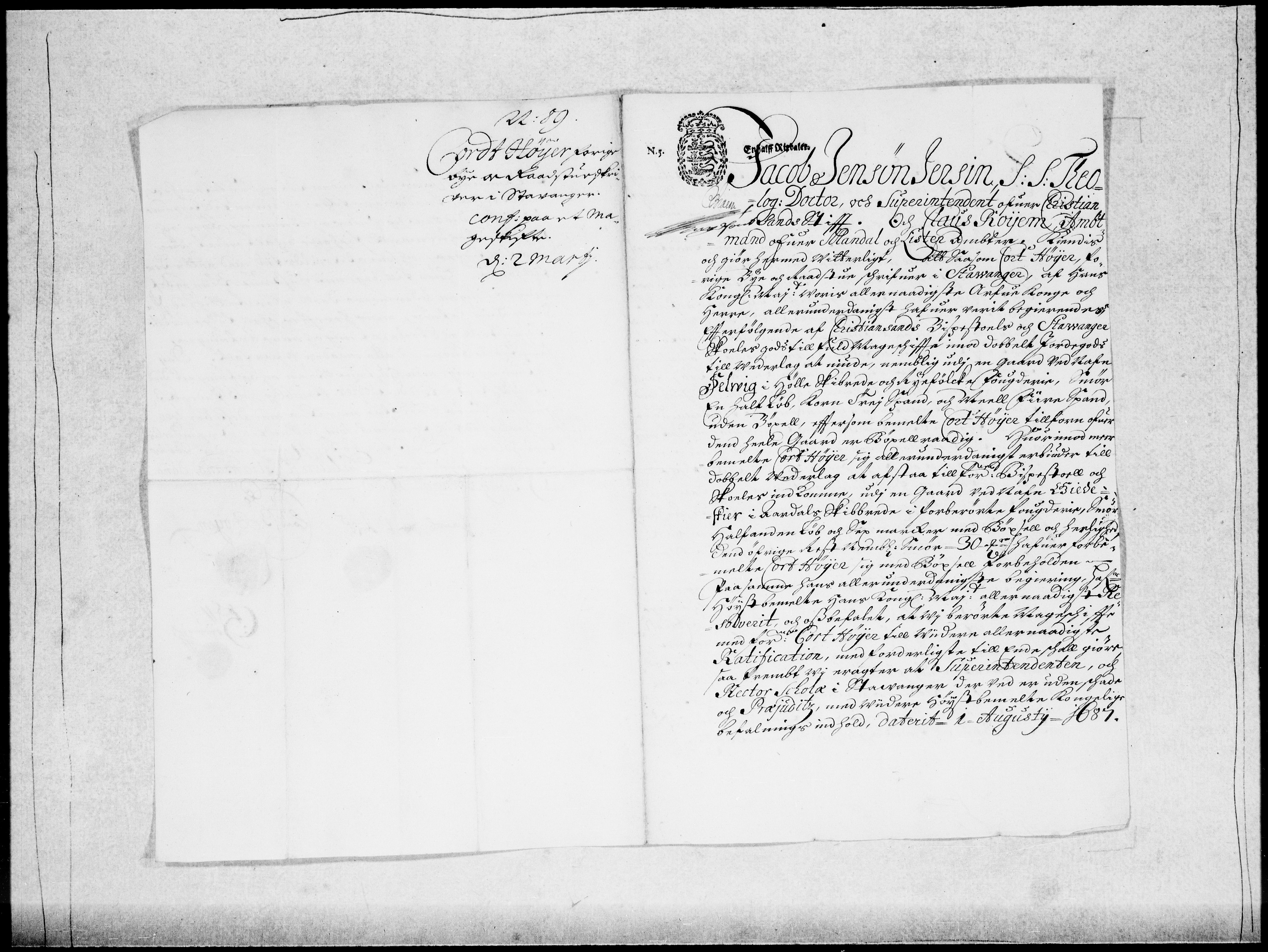 Danske Kanselli 1572-1799, AV/RA-EA-3023/F/Fc/Fcc/Fcca/L0042: Norske innlegg 1572-1799, 1688-1689, p. 463