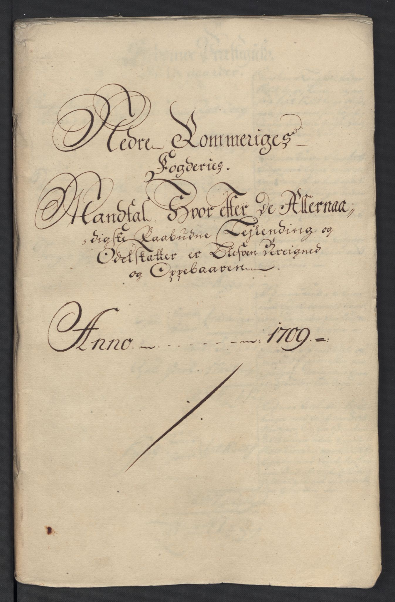 Rentekammeret inntil 1814, Reviderte regnskaper, Fogderegnskap, AV/RA-EA-4092/R11/L0591: Fogderegnskap Nedre Romerike, 1708-1709, p. 204