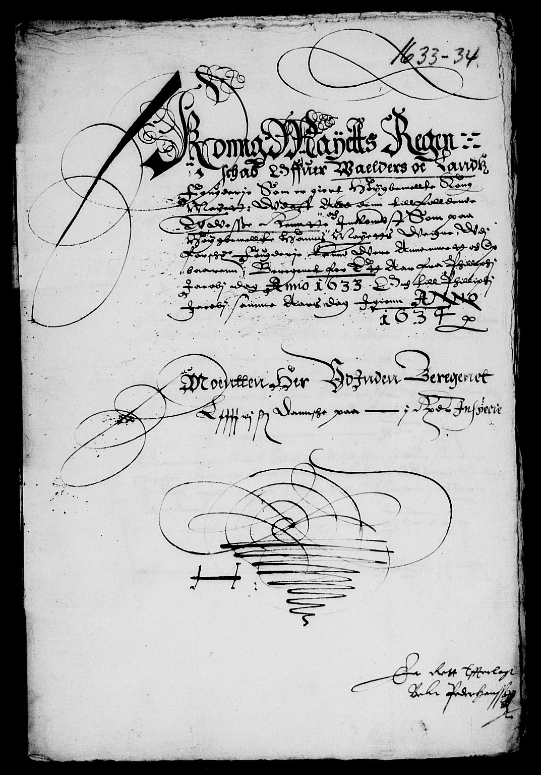 Rentekammeret inntil 1814, Reviderte regnskaper, Lensregnskaper, RA/EA-5023/R/Rb/Rba/L0114: Akershus len, 1633-1634