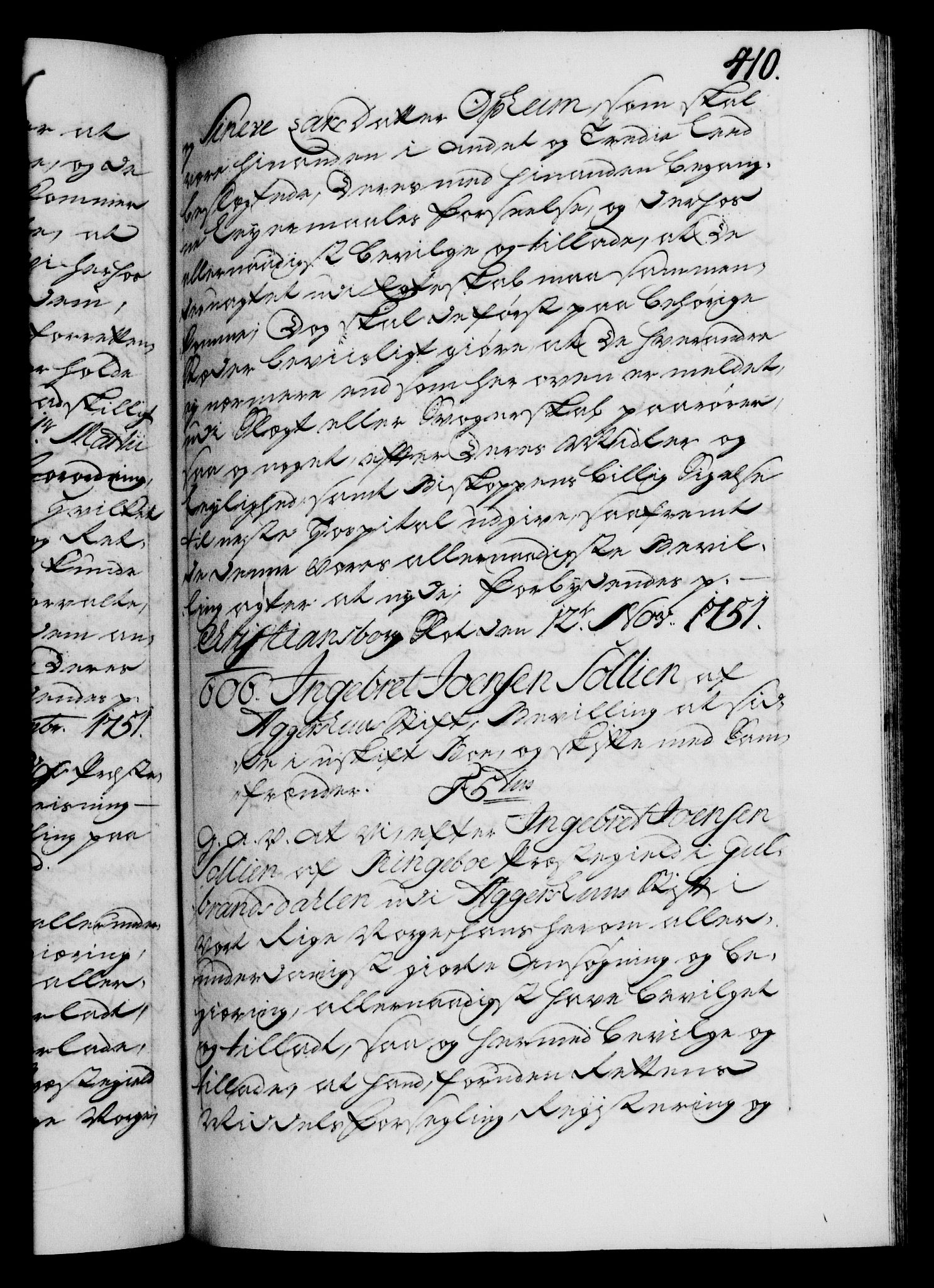 Danske Kanselli 1572-1799, AV/RA-EA-3023/F/Fc/Fca/Fcaa/L0037: Norske registre, 1751-1752, p. 410a