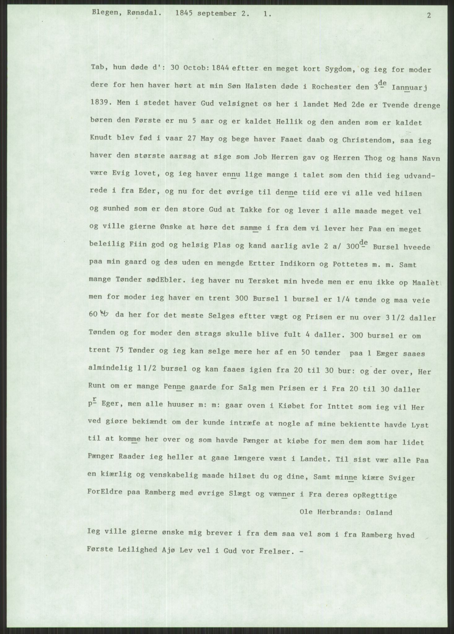 Samlinger til kildeutgivelse, Amerikabrevene, AV/RA-EA-4057/F/L0021: Innlån fra Buskerud: Michalsen - Ål bygdearkiv, 1838-1914, p. 153