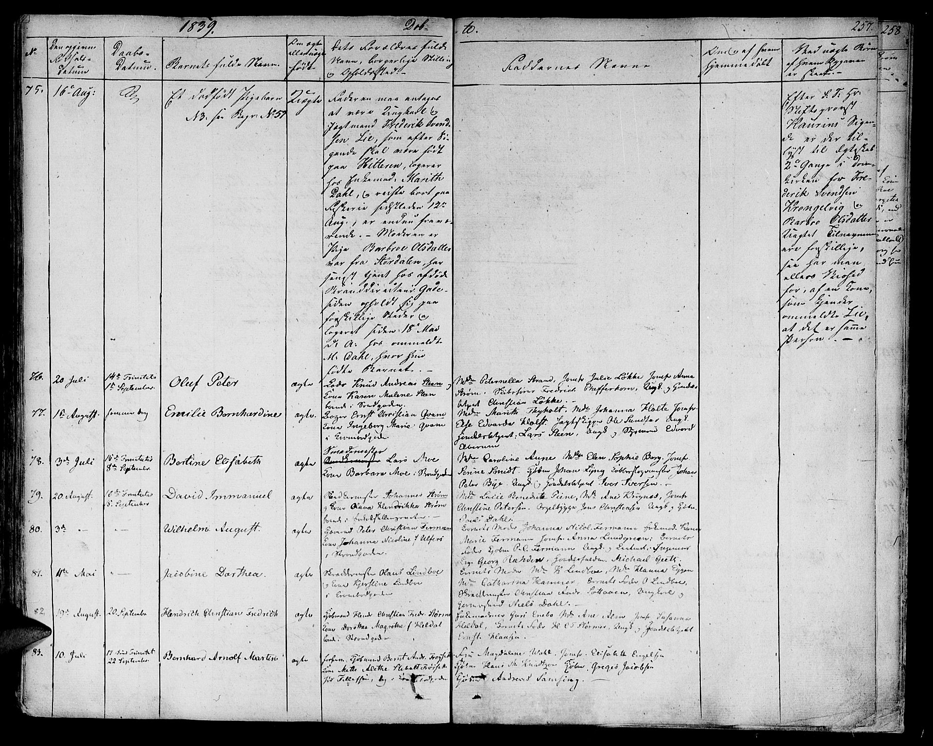 Ministerialprotokoller, klokkerbøker og fødselsregistre - Sør-Trøndelag, AV/SAT-A-1456/602/L0108: Parish register (official) no. 602A06, 1821-1839, p. 257