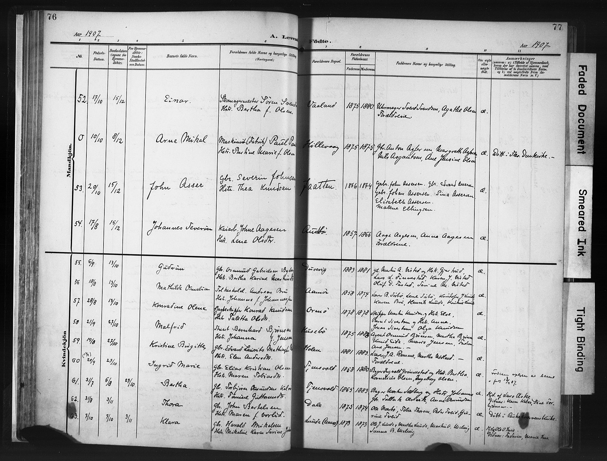 Hetland sokneprestkontor, AV/SAST-A-101826/30/30BA/L0013: Parish register (official) no. A 13, 1904-1918, p. 76-77