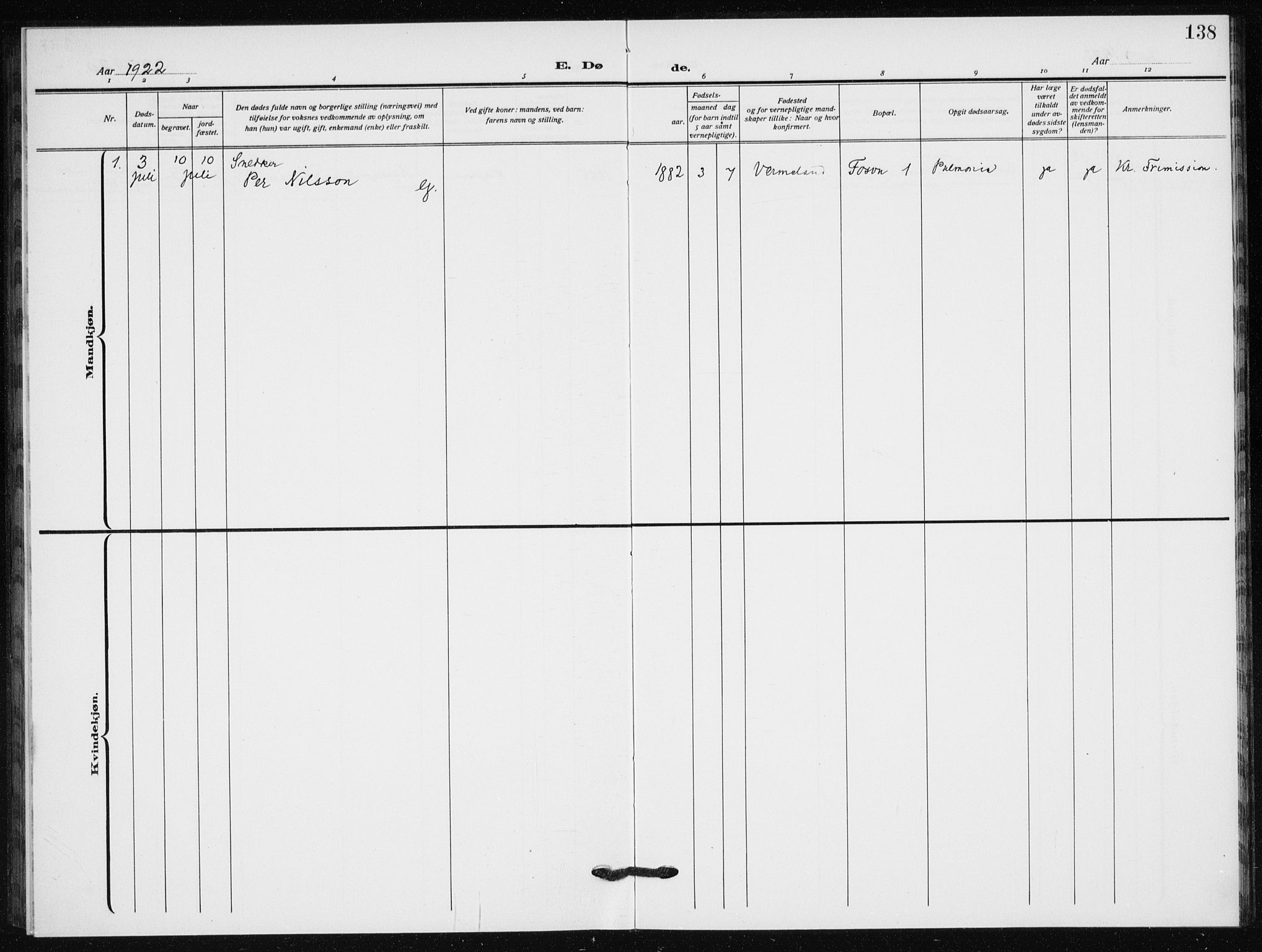 Hauge prestekontor Kirkebøker, AV/SAO-A-10849/F/Fa/L0004: Parish register (official) no. 4, 1917-1938, p. 138