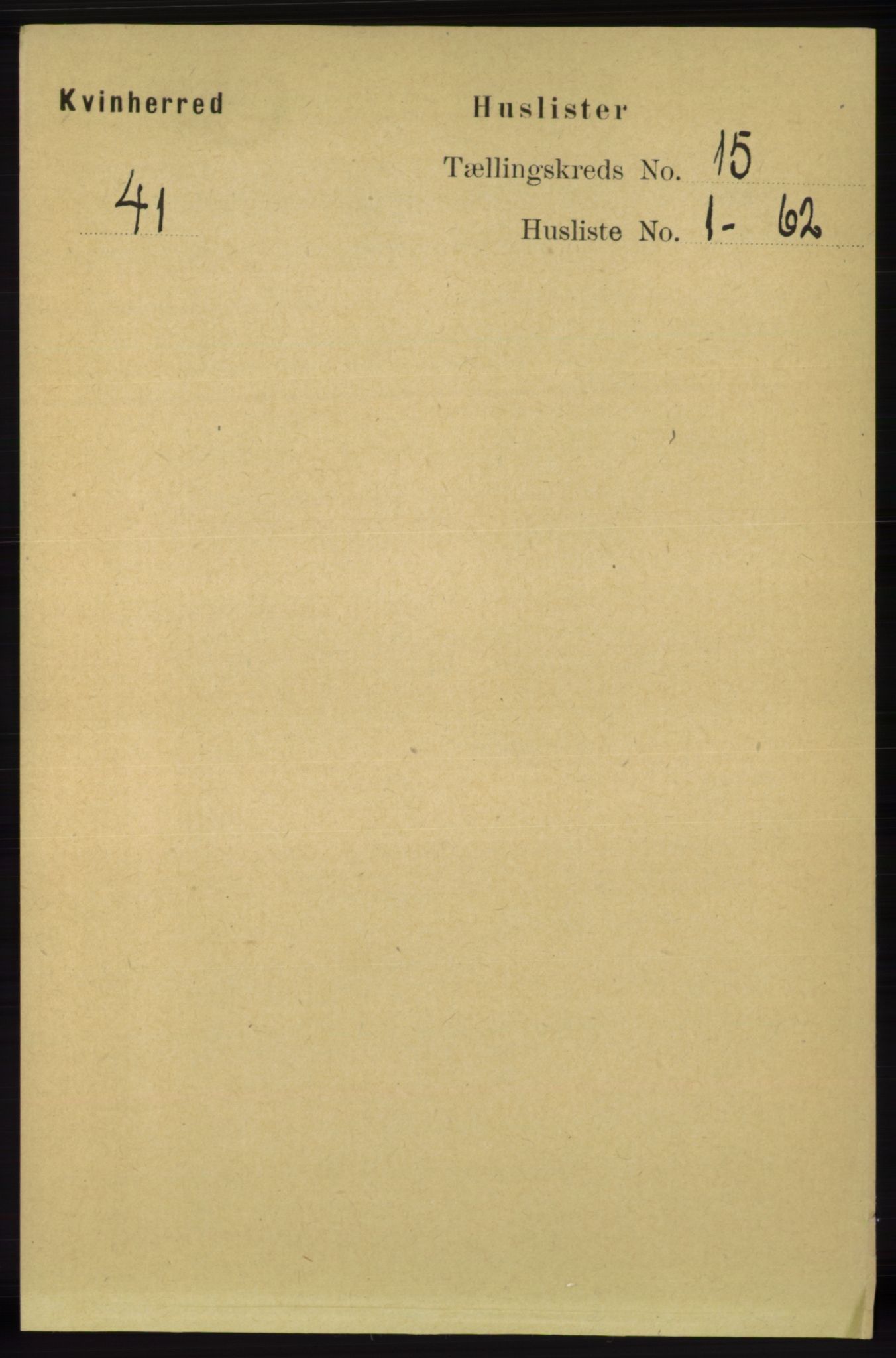 RA, 1891 census for 1224 Kvinnherad, 1891, p. 4953