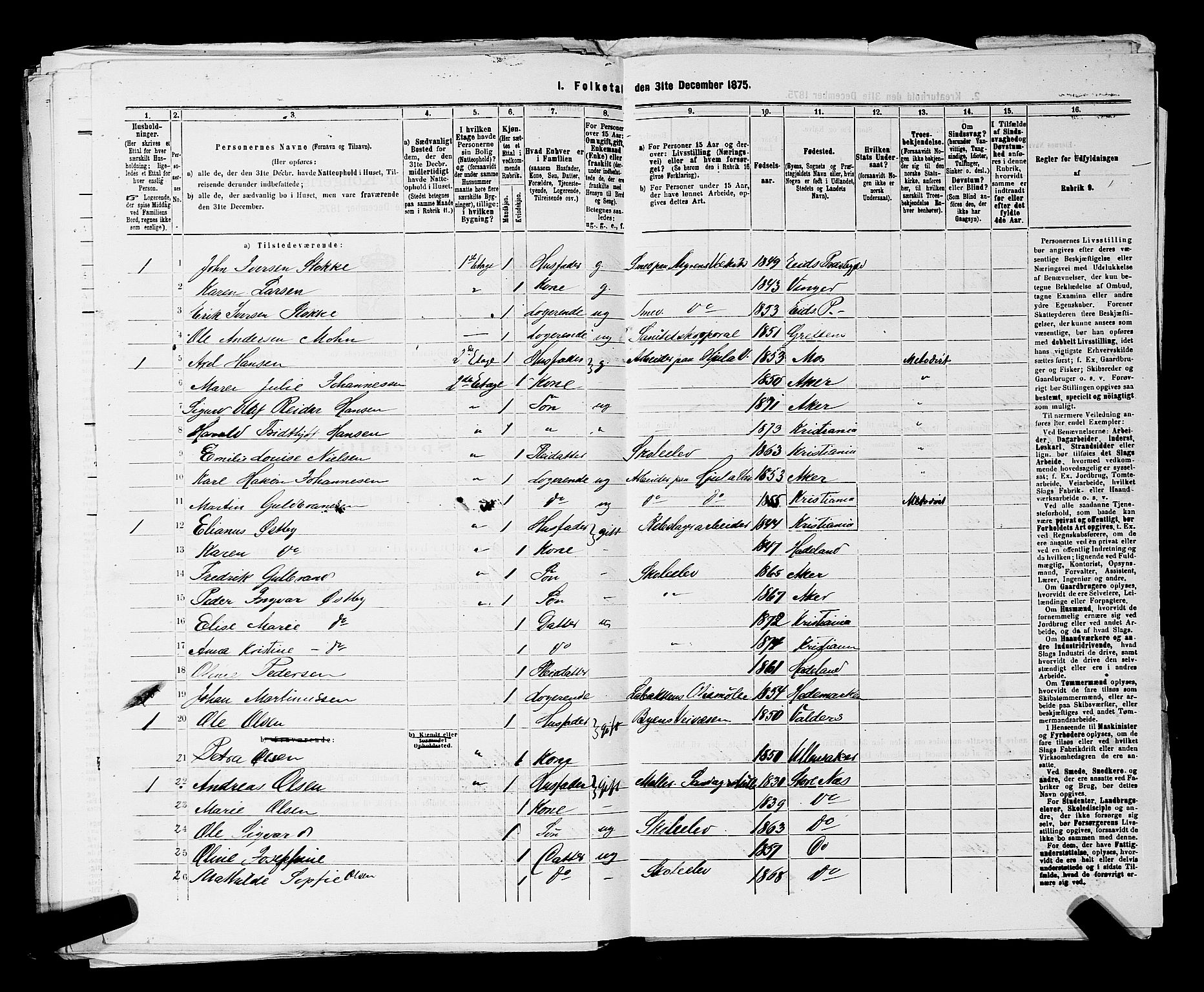 RA, 1875 census for 0301 Kristiania, 1875, p. 6696