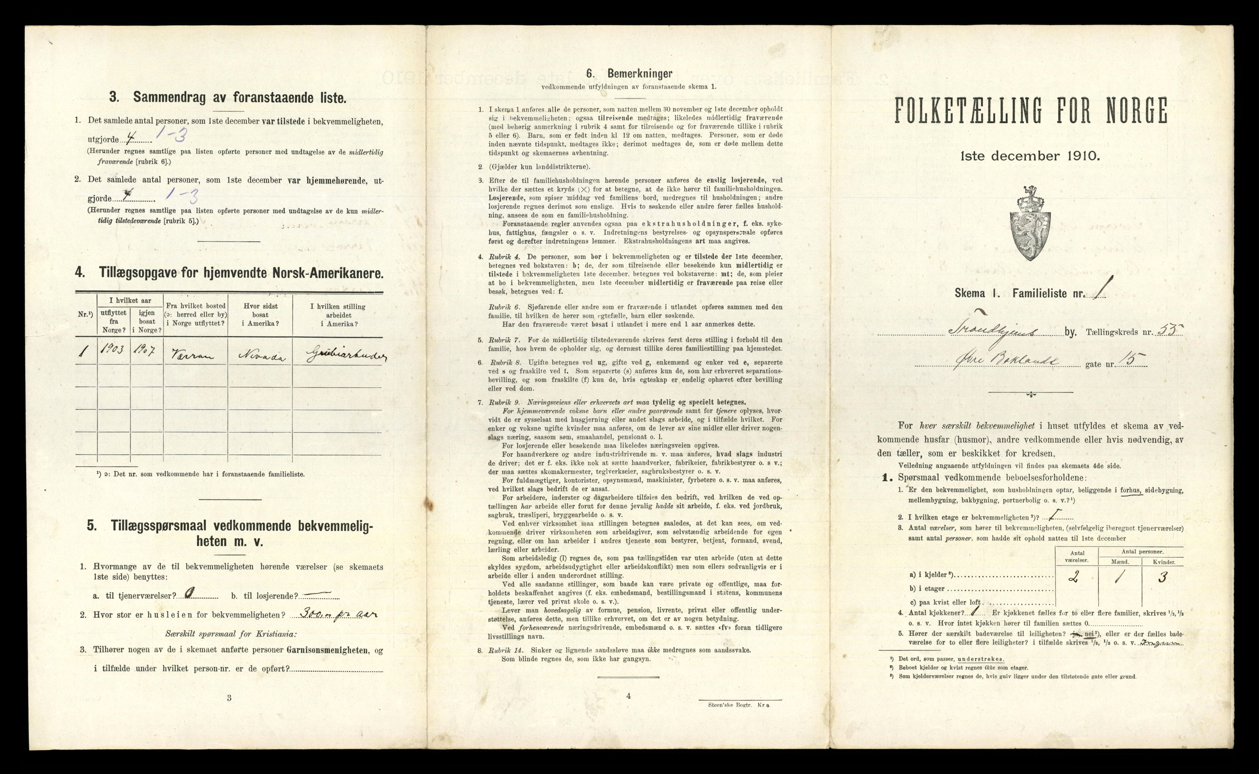 RA, 1910 census for Trondheim, 1910, p. 14343