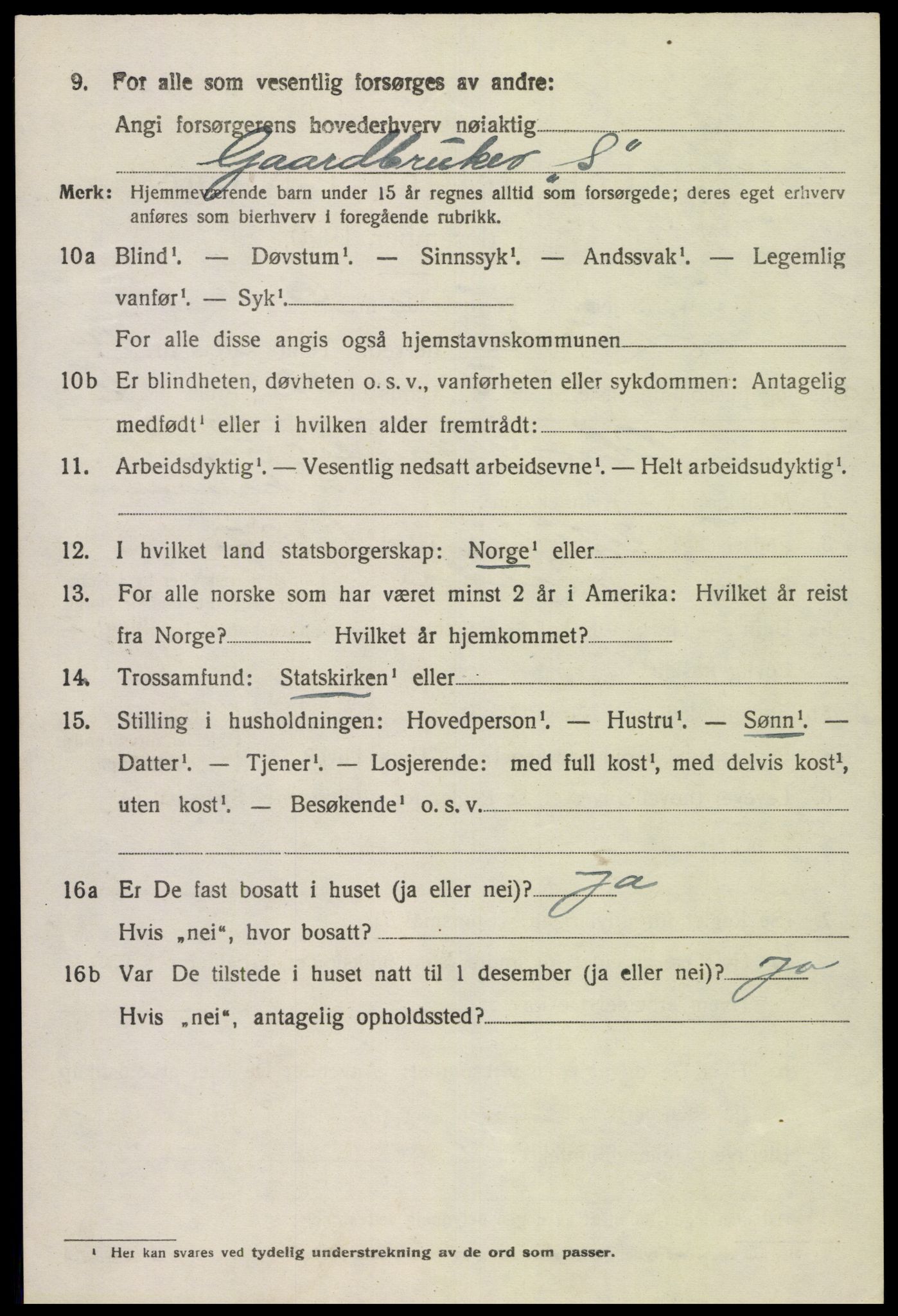 SAK, 1920 census for Lista, 1920, p. 12572