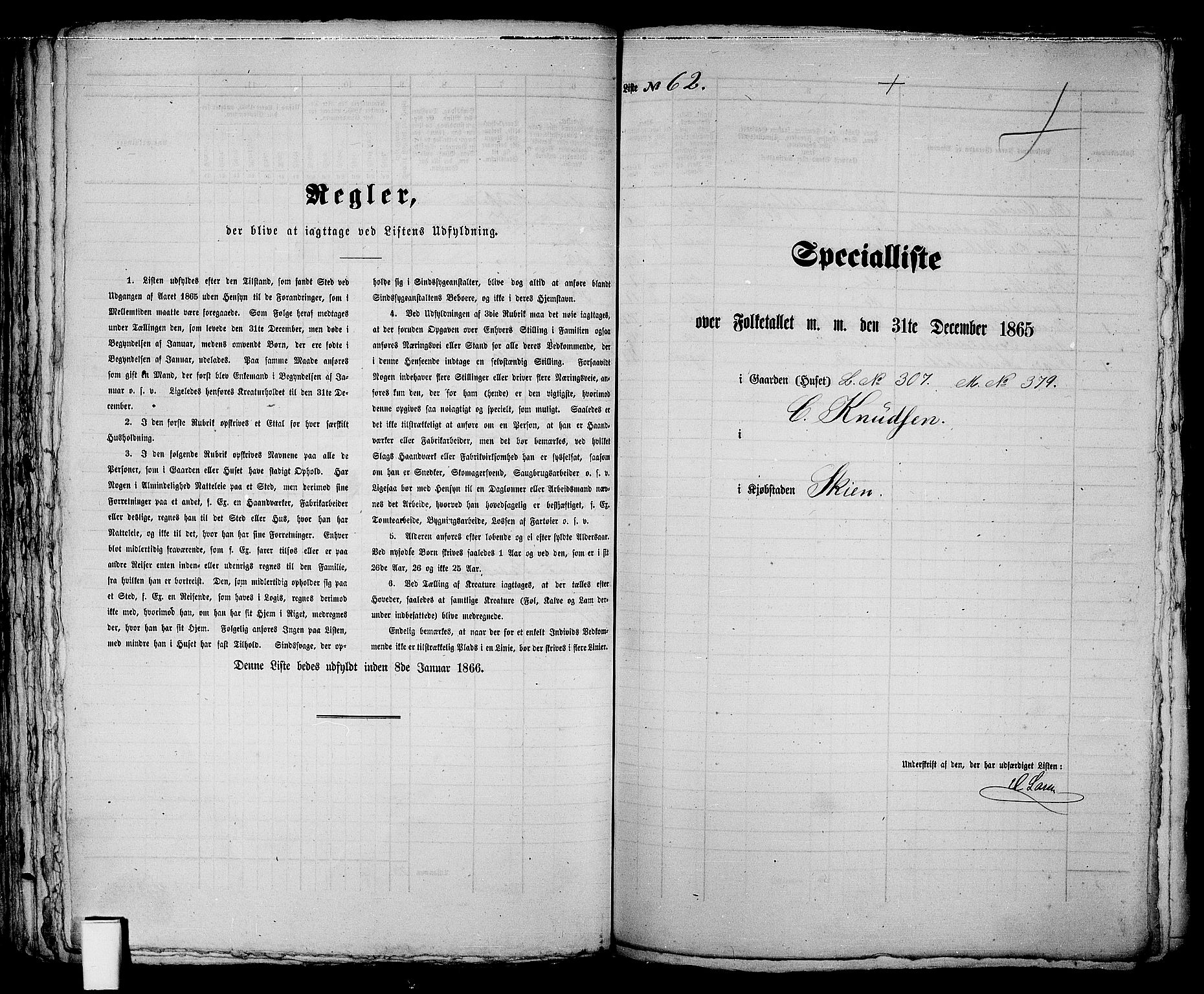 RA, 1865 census for Skien, 1865, p. 135