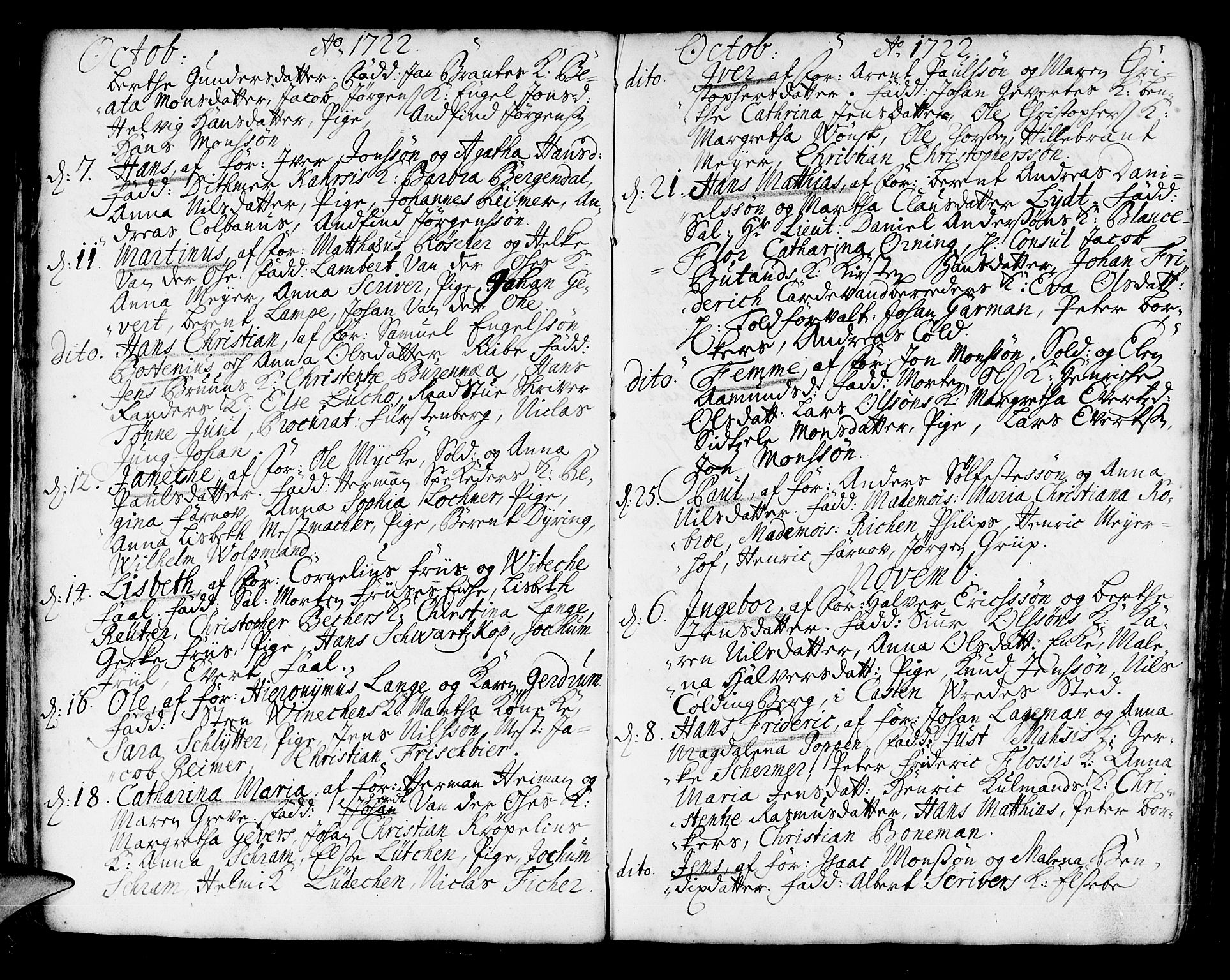 Korskirken sokneprestembete, AV/SAB-A-76101/H/Haa/L0004: Parish register (official) no. A 4, 1720-1750, p. 27