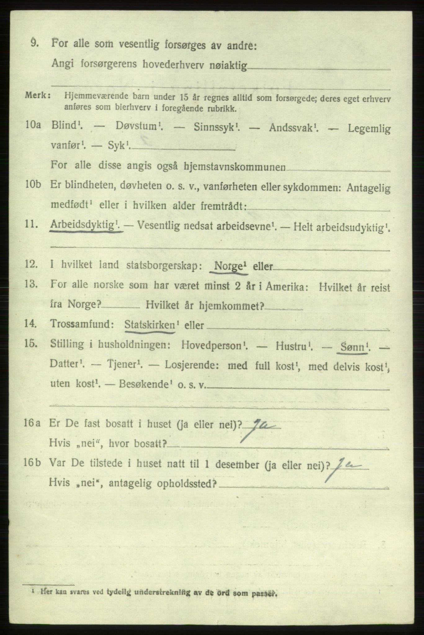 SAB, 1920 census for Etne, 1920, p. 2376