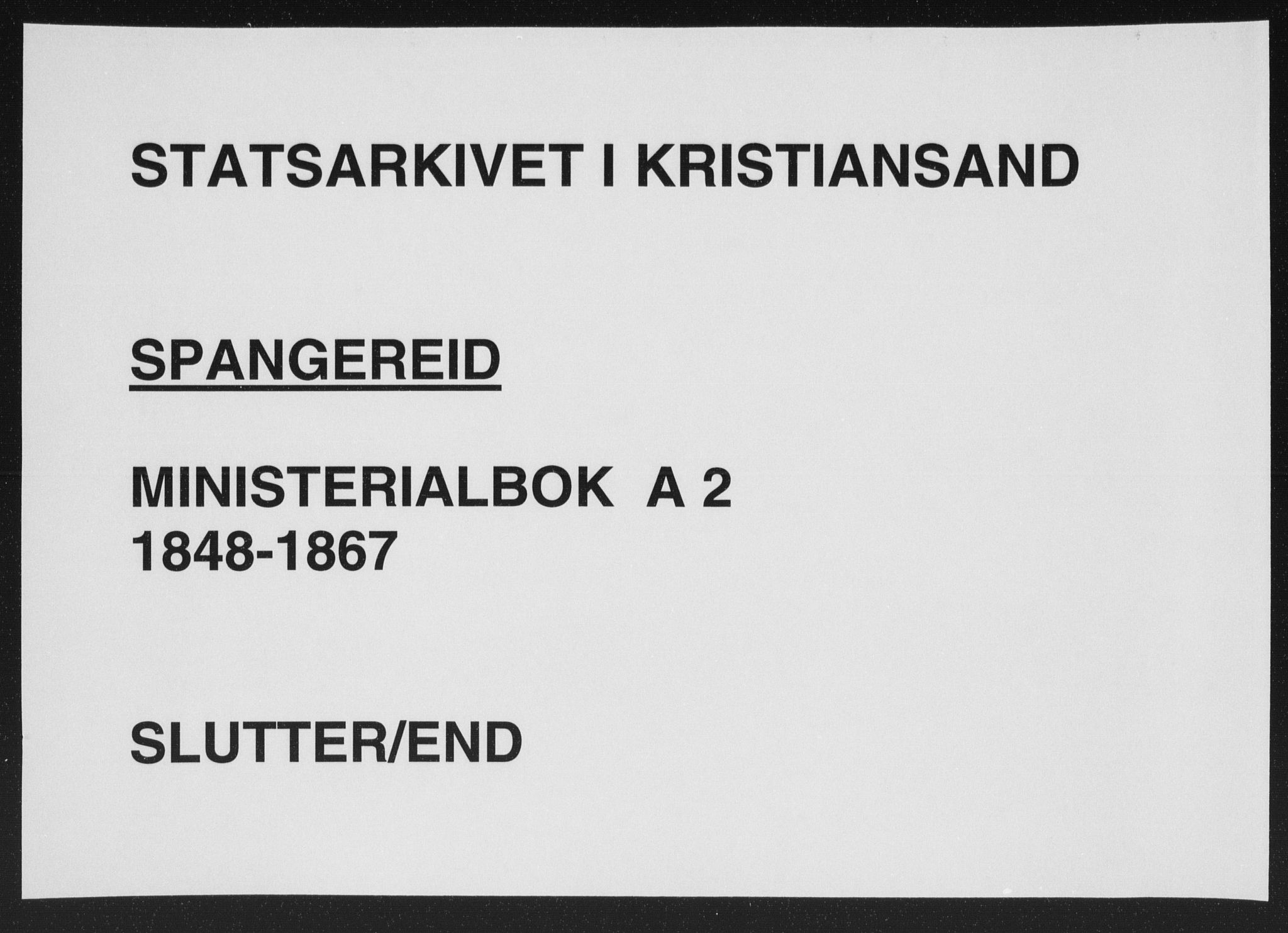 Sør-Audnedal sokneprestkontor, SAK/1111-0039/F/Fa/Faa/L0002: Parish register (official) no. A 2, 1848-1867